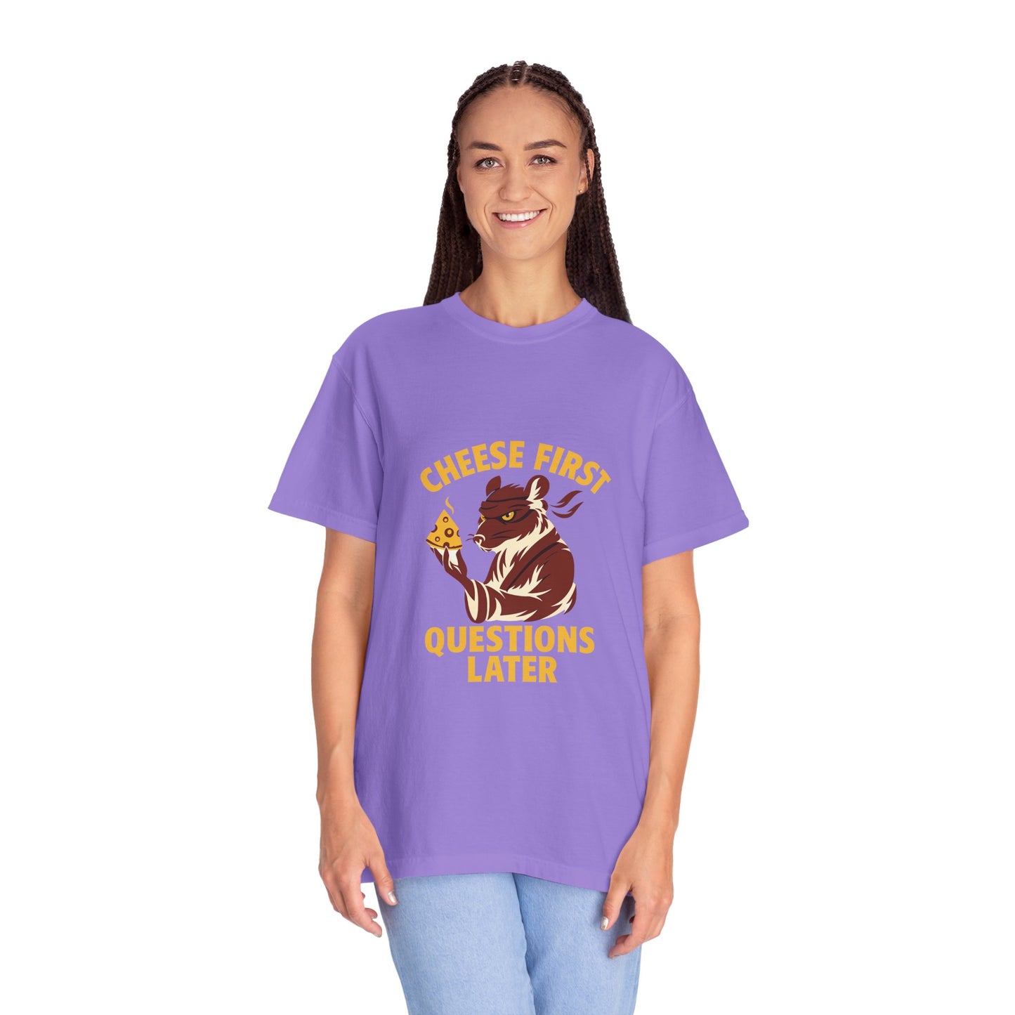 Cheese First. Questions Later. – Ninja Rat Stealth Tee