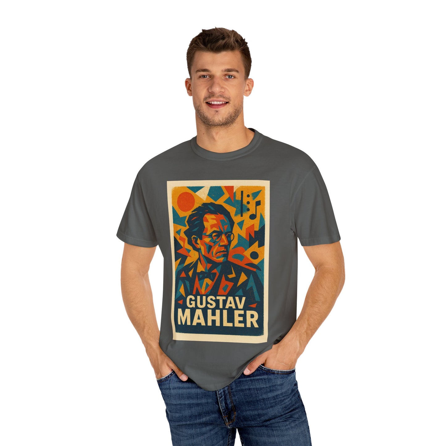 Gustav Mahler Vintage Art Tee – Bold Composer Shirt for Music Lovers