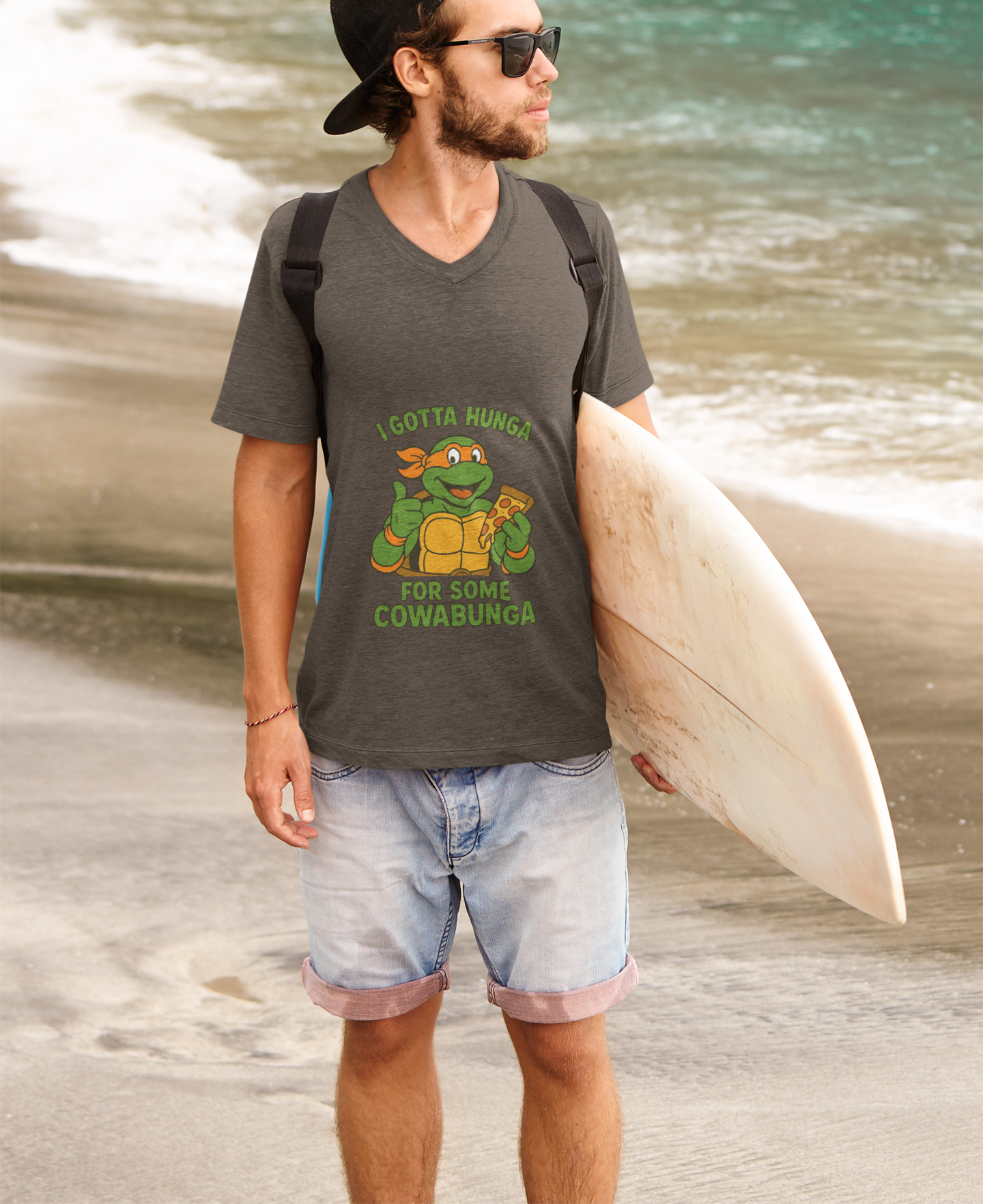 Michelangelo "I Gotta Hunga for Some Cowabunga" T-Shirt