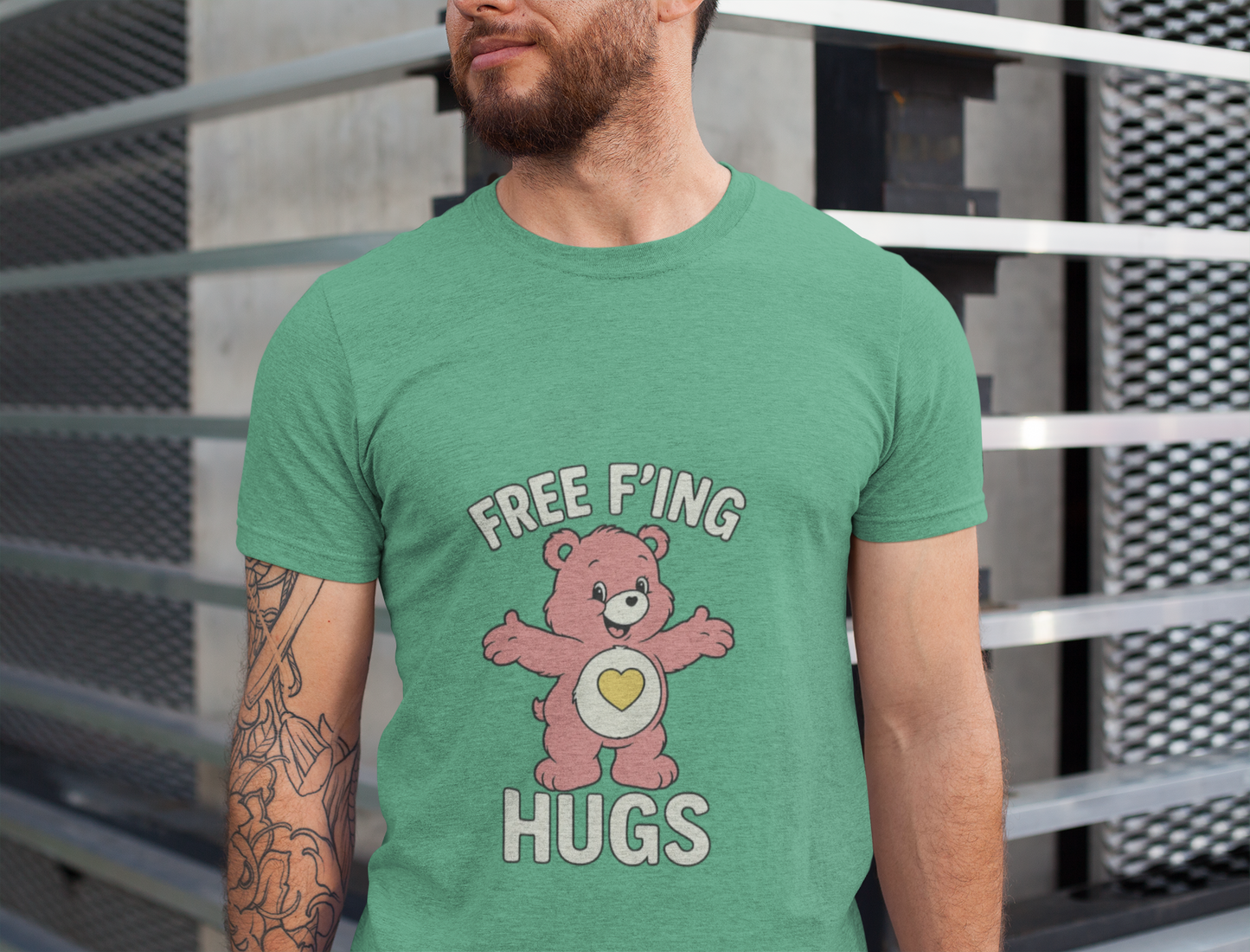 Free F’ing Hugs Retro Bear T-Shirt