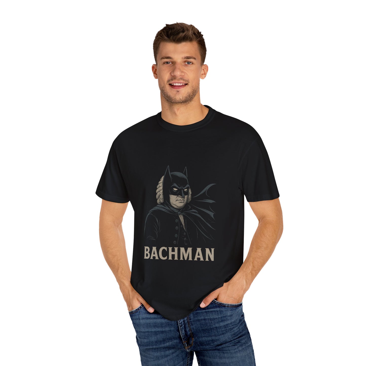 Bachman – Classical Meets Caped Crusader Unisex Graphic Tee