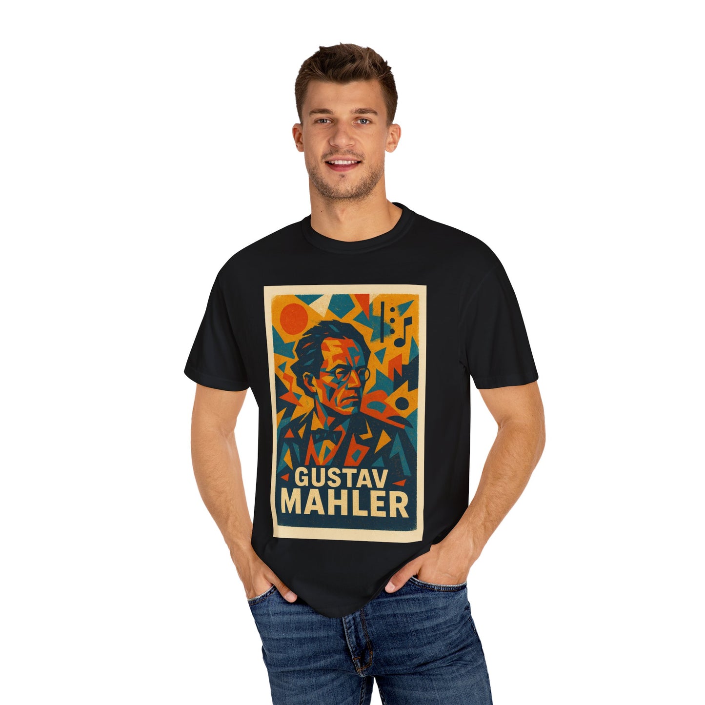 Gustav Mahler Vintage Art Tee – Bold Composer Shirt for Music Lovers