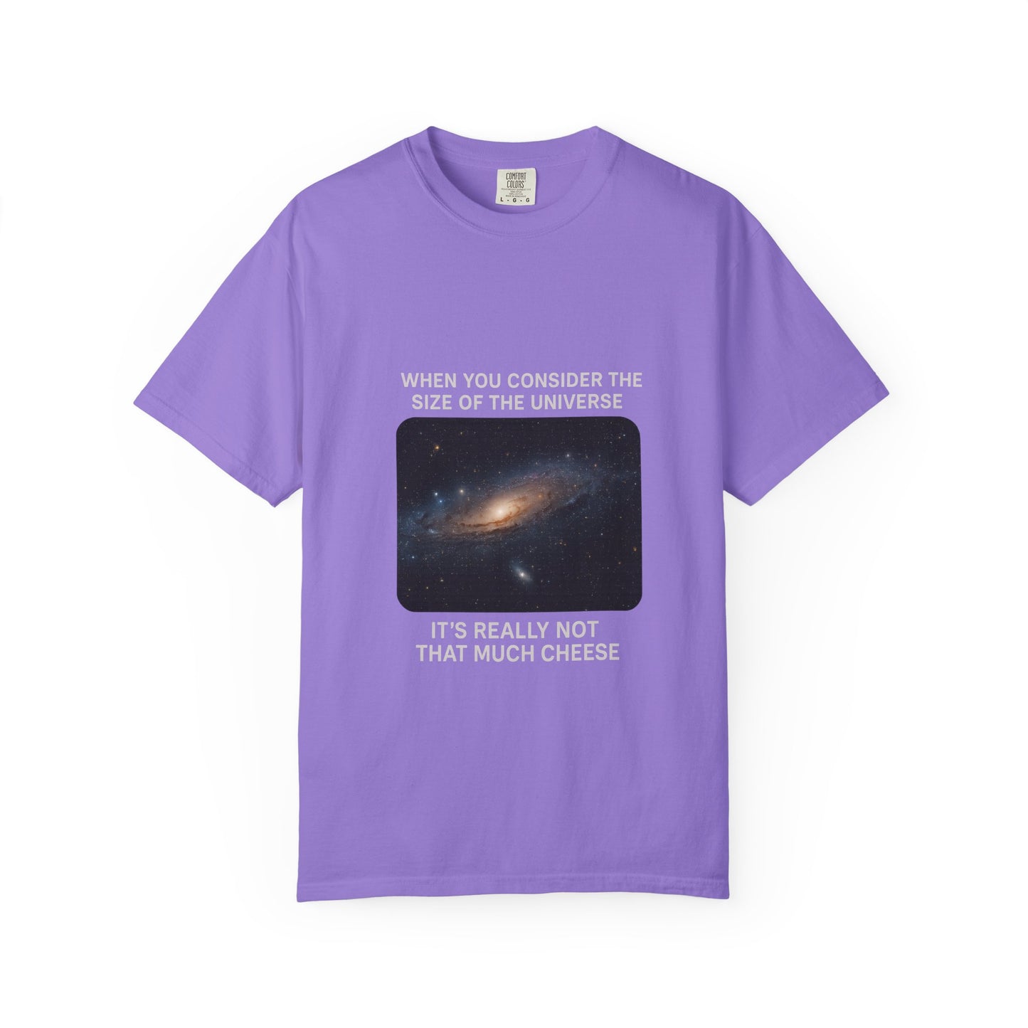 “Cosmic Cheese Perspective” Unisex T-Shirt