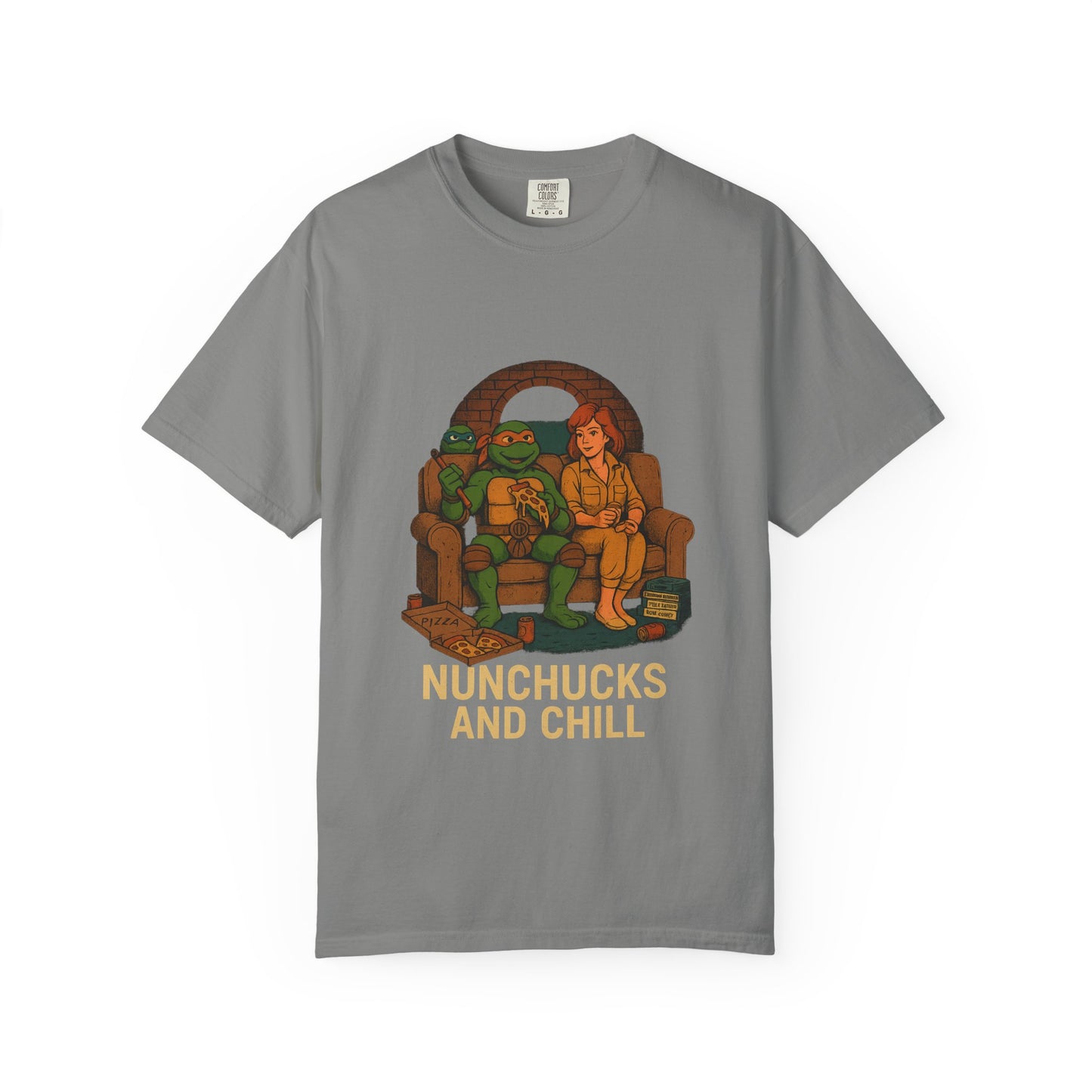 Nunchucks and Chill – TMNT Pizza Night Tee