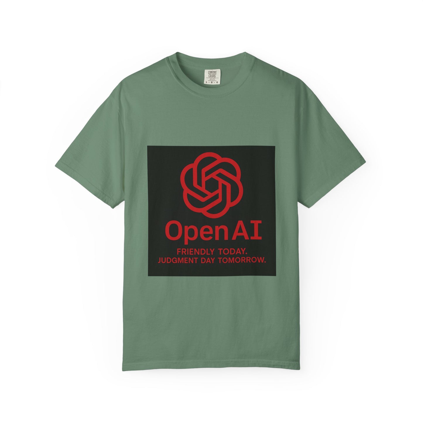 OpenAI Judgment Day Tee – Funny AI Parody Shirt, Tech Humor Graphic Tee