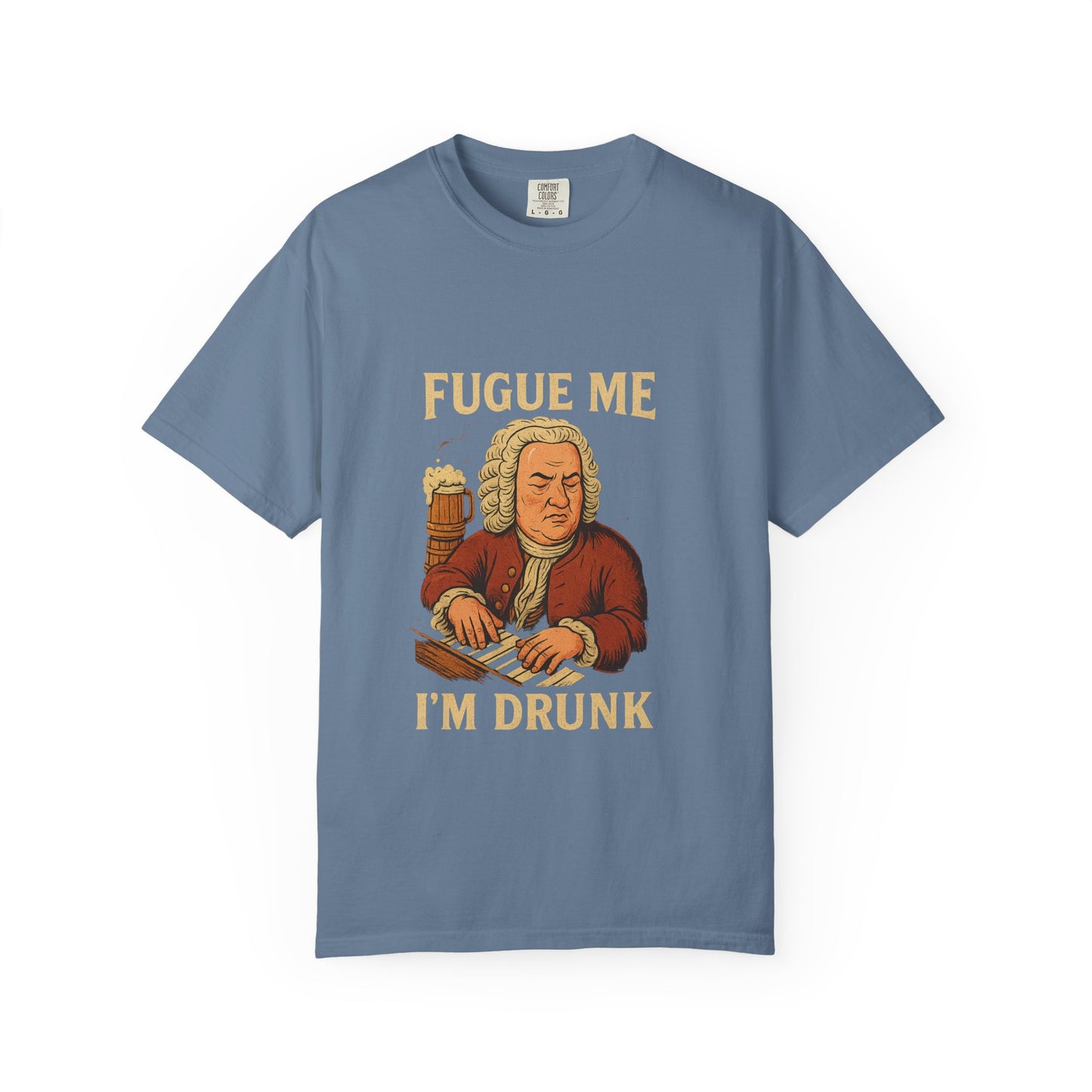 Bach Fugue Me Beer Funny Music-Themed Unisex T-Shirt, Casual Humor Tee, Gift for Musicians, Unique Party Shirt, Holiday Apparel, Comedy Shirt