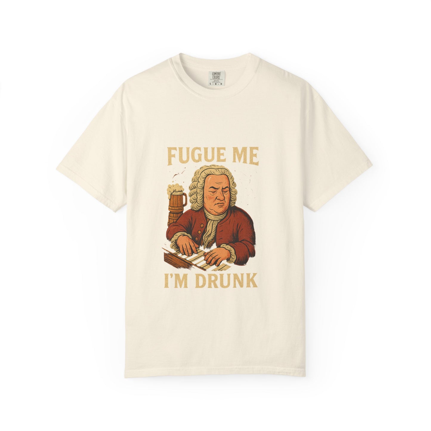Bach Fugue Me Beer Funny Music-Themed Unisex T-Shirt, Casual Humor Tee, Gift for Musicians, Unique Party Shirt, Holiday Apparel, Comedy Shirt