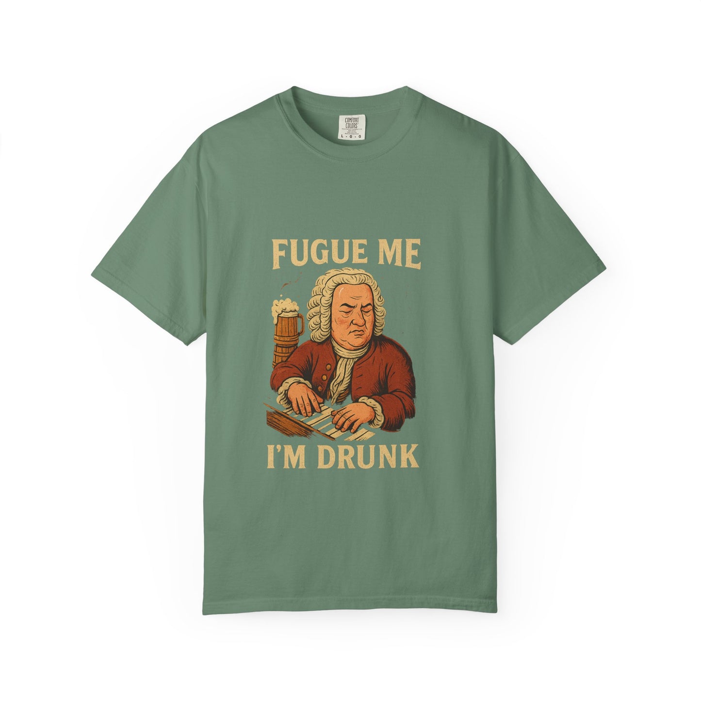 Bach Fugue Me Beer Funny Music-Themed Unisex T-Shirt, Casual Humor Tee, Gift for Musicians, Unique Party Shirt, Holiday Apparel, Comedy Shirt