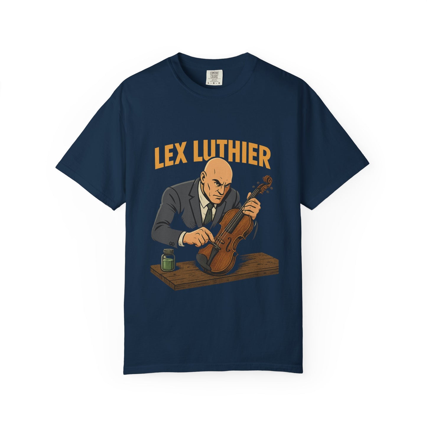 Lex Luthier – Comic Book Violin Villain T-Shirt