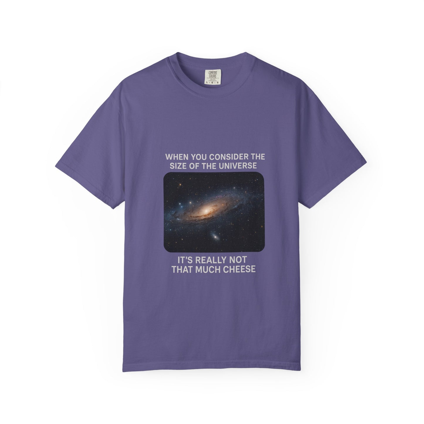 “Cosmic Cheese Perspective” Unisex T-Shirt