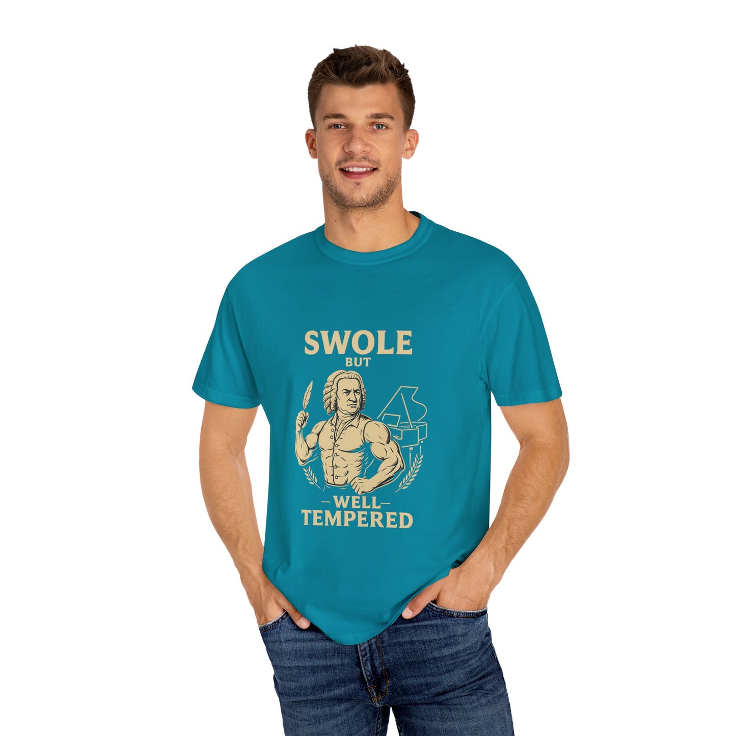 Swole But Well-Tempered Bach Tee – Funny Fitness Shirt for Musicians & Gym Lovers