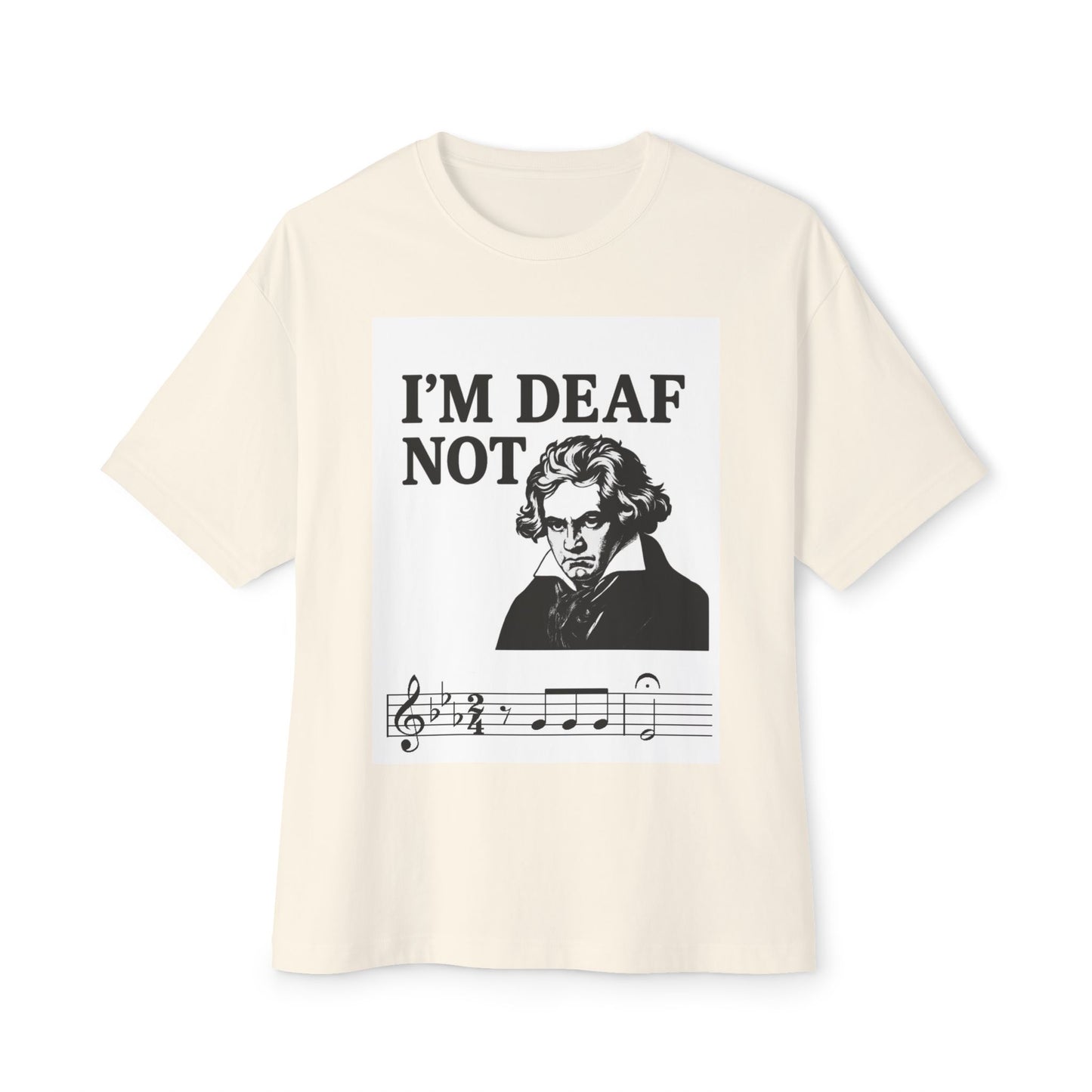 Beethoven Humor Tee, Funny Oversized Shirt for Musicians, Casual Wear, Gift for Music Lovers, Music Themed T-Shirt