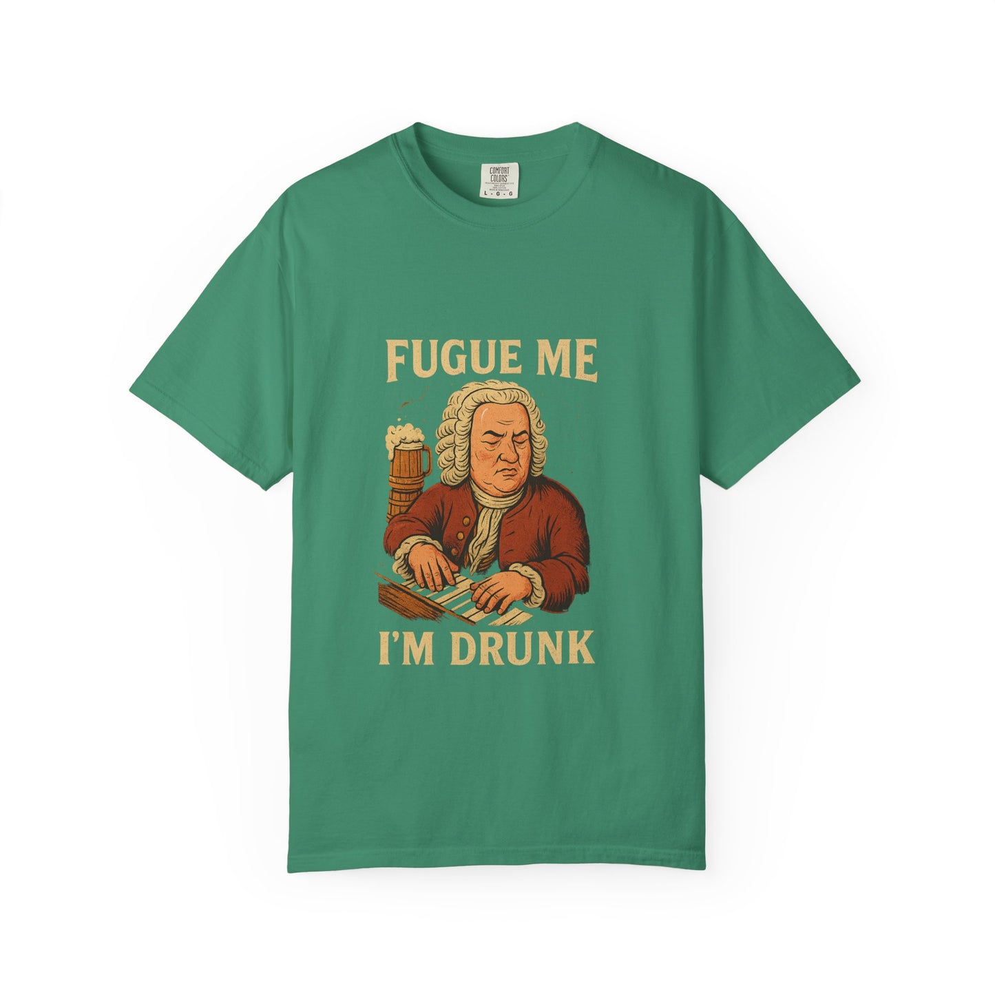 Bach Fugue Me Beer Funny Music-Themed Unisex T-Shirt, Casual Humor Tee, Gift for Musicians, Unique Party Shirt, Holiday Apparel, Comedy Shirt