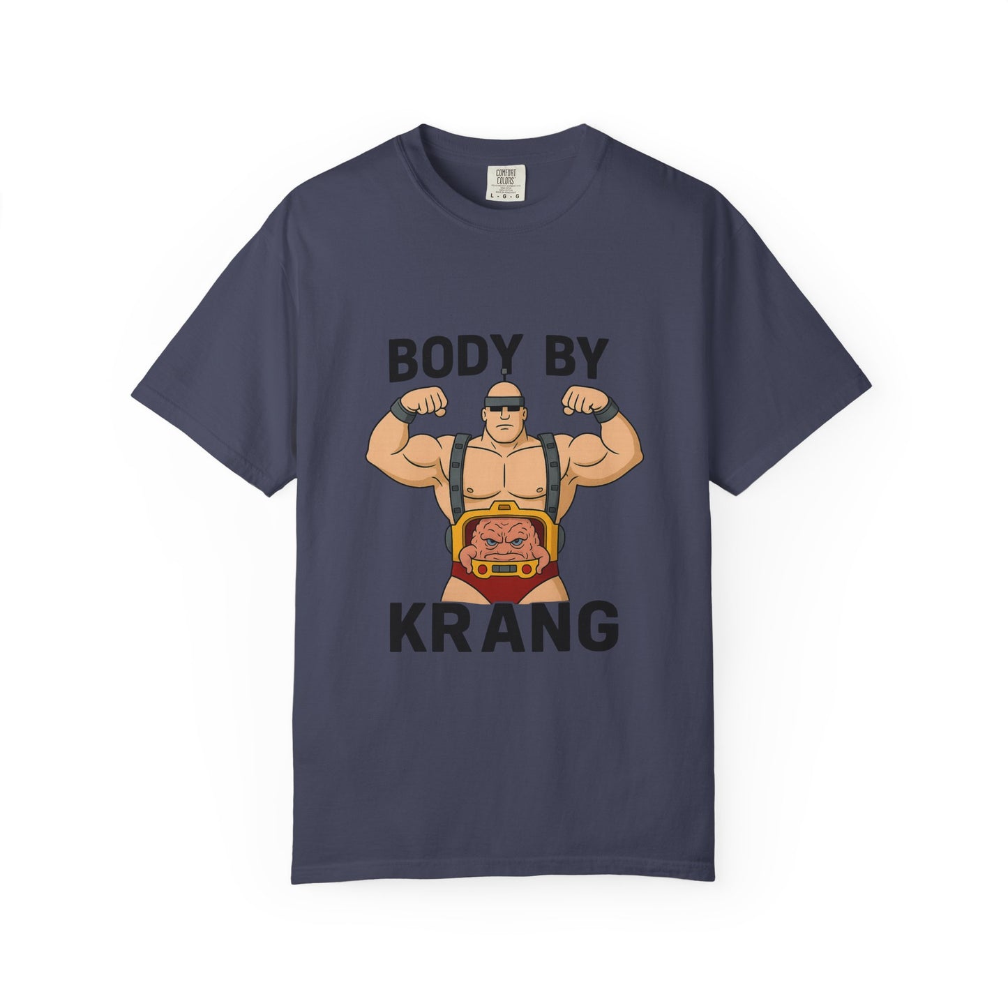 Body by Krang – Flexing Android Villain T Shirt