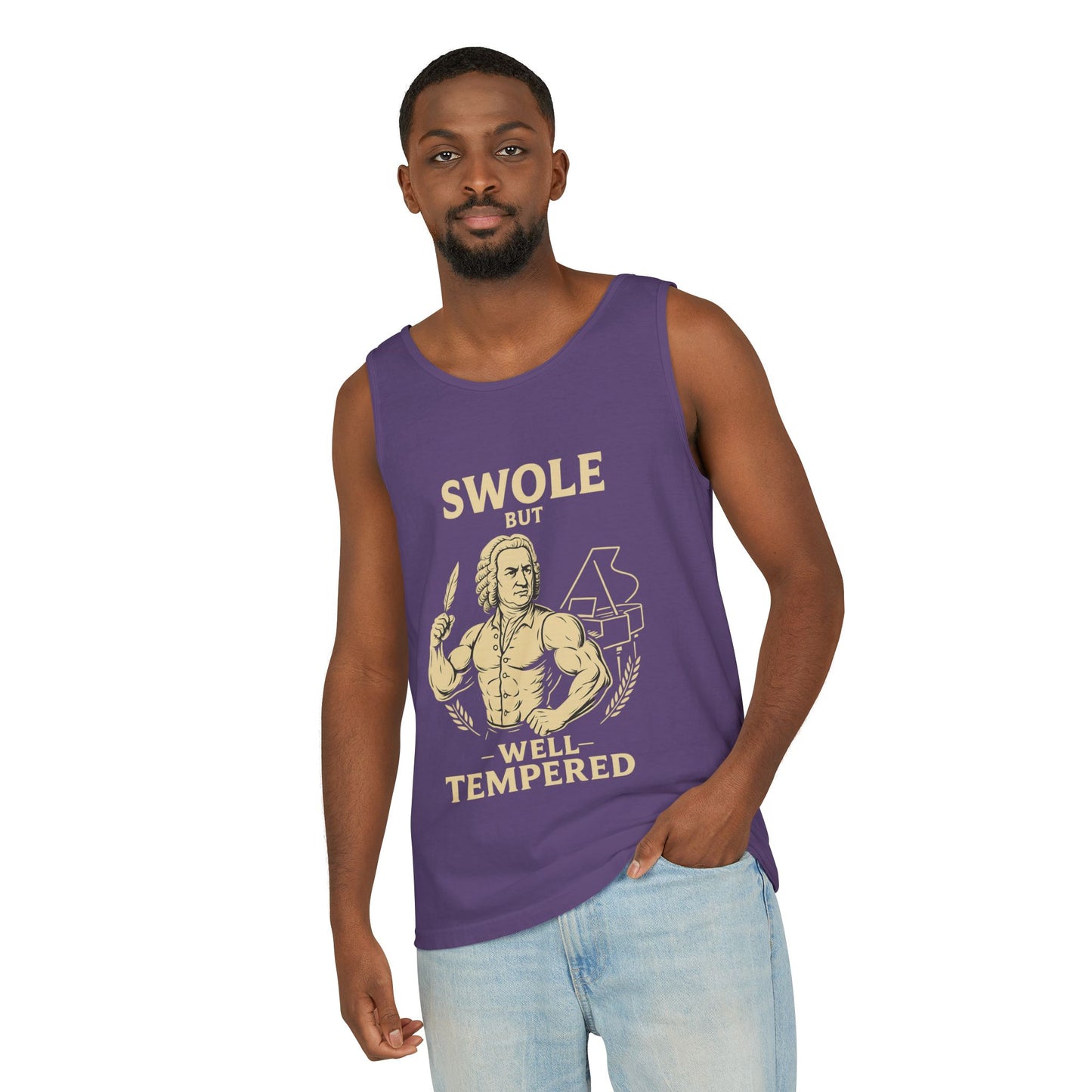 Swole But Well-Tempered Tank – Buff Bach Sleeveless Edition