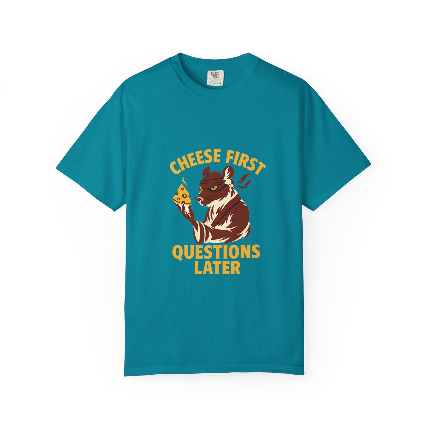 Cheese First. Questions Later. – Ninja Rat Stealth Tee