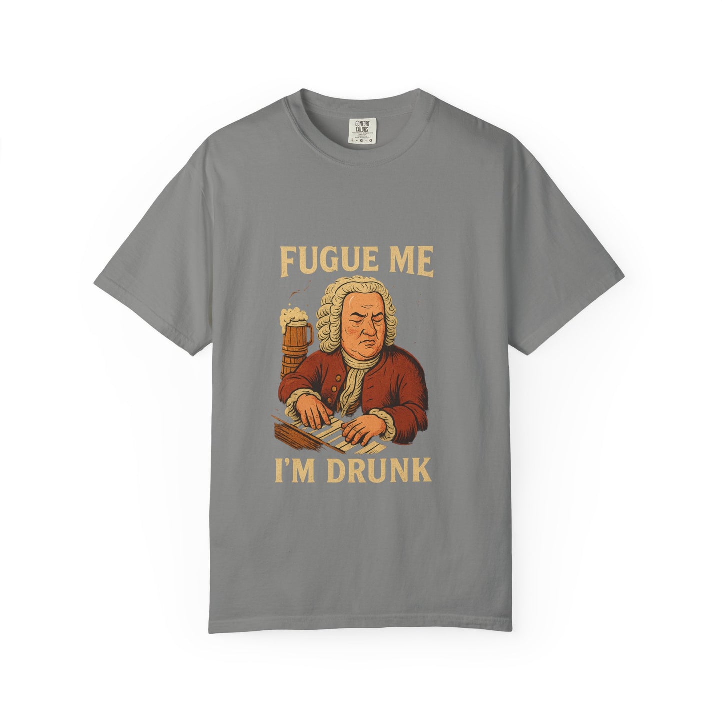 Bach Fugue Me Beer Funny Music-Themed Unisex T-Shirt, Casual Humor Tee, Gift for Musicians, Unique Party Shirt, Holiday Apparel, Comedy Shirt