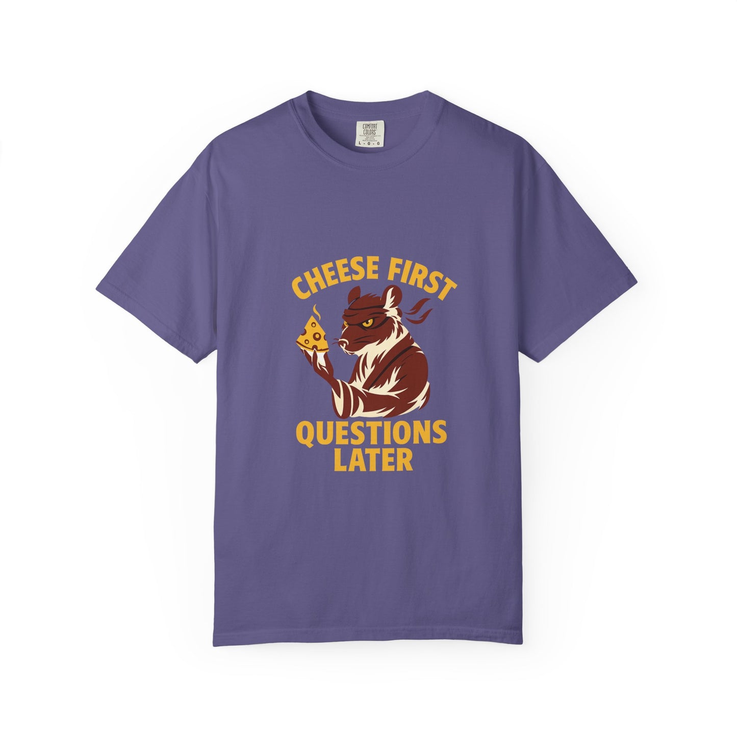 Cheese First. Questions Later. – Ninja Rat Stealth Tee