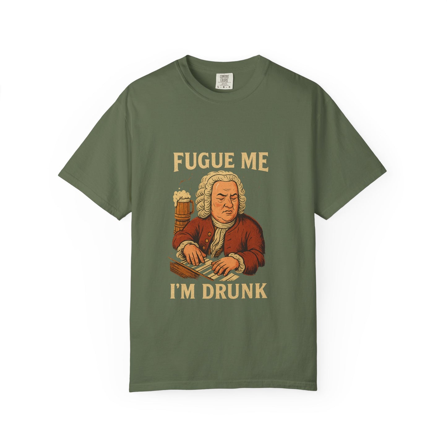 Bach Fugue Me Beer Funny Music-Themed Unisex T-Shirt, Casual Humor Tee, Gift for Musicians, Unique Party Shirt, Holiday Apparel, Comedy Shirt