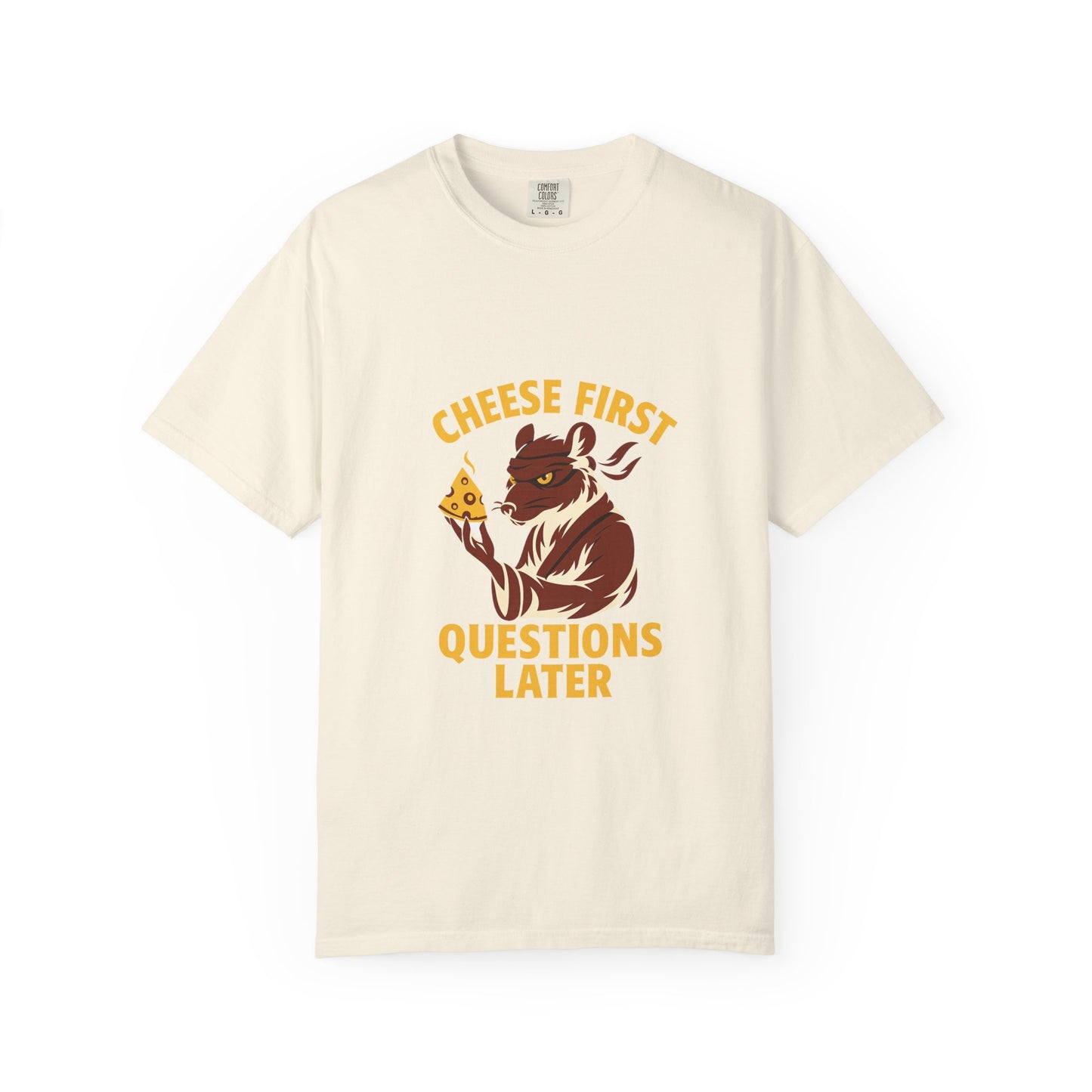 Cheese First. Questions Later. – Ninja Rat Stealth Tee
