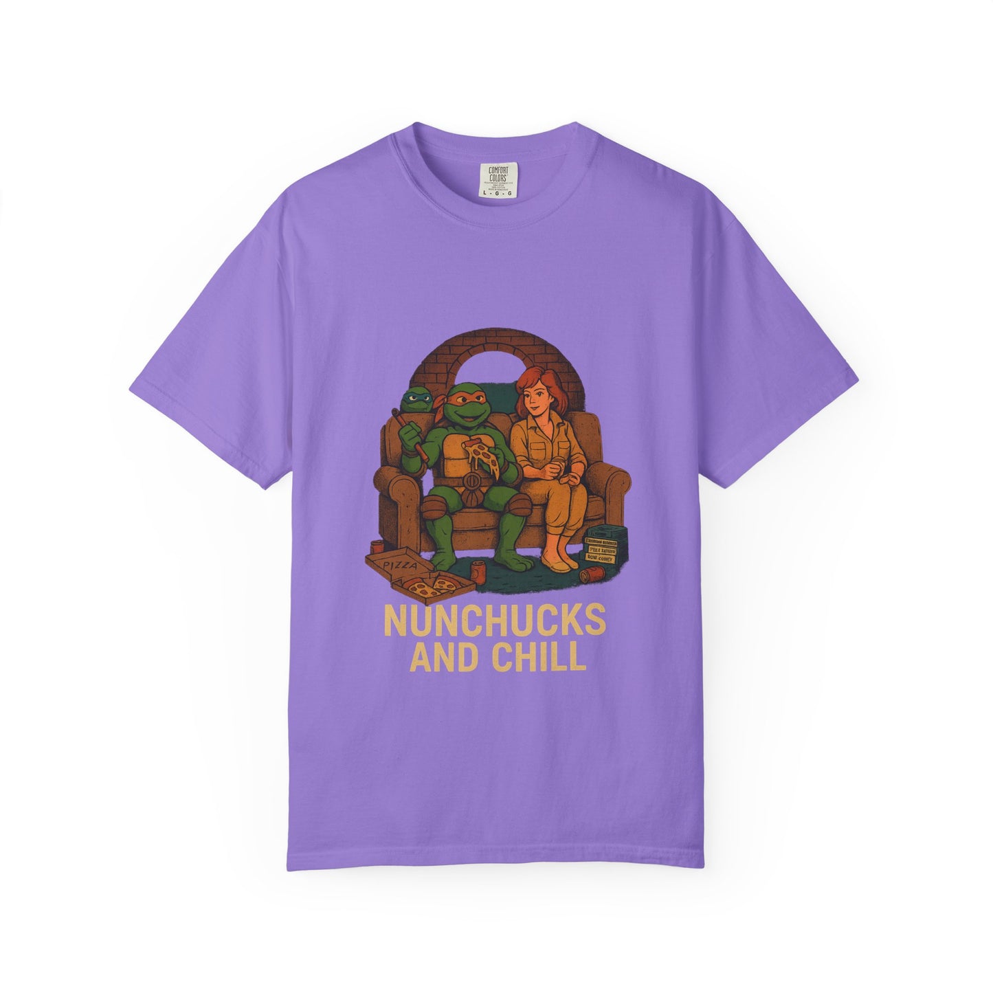 Nunchucks and Chill – TMNT Pizza Night Tee