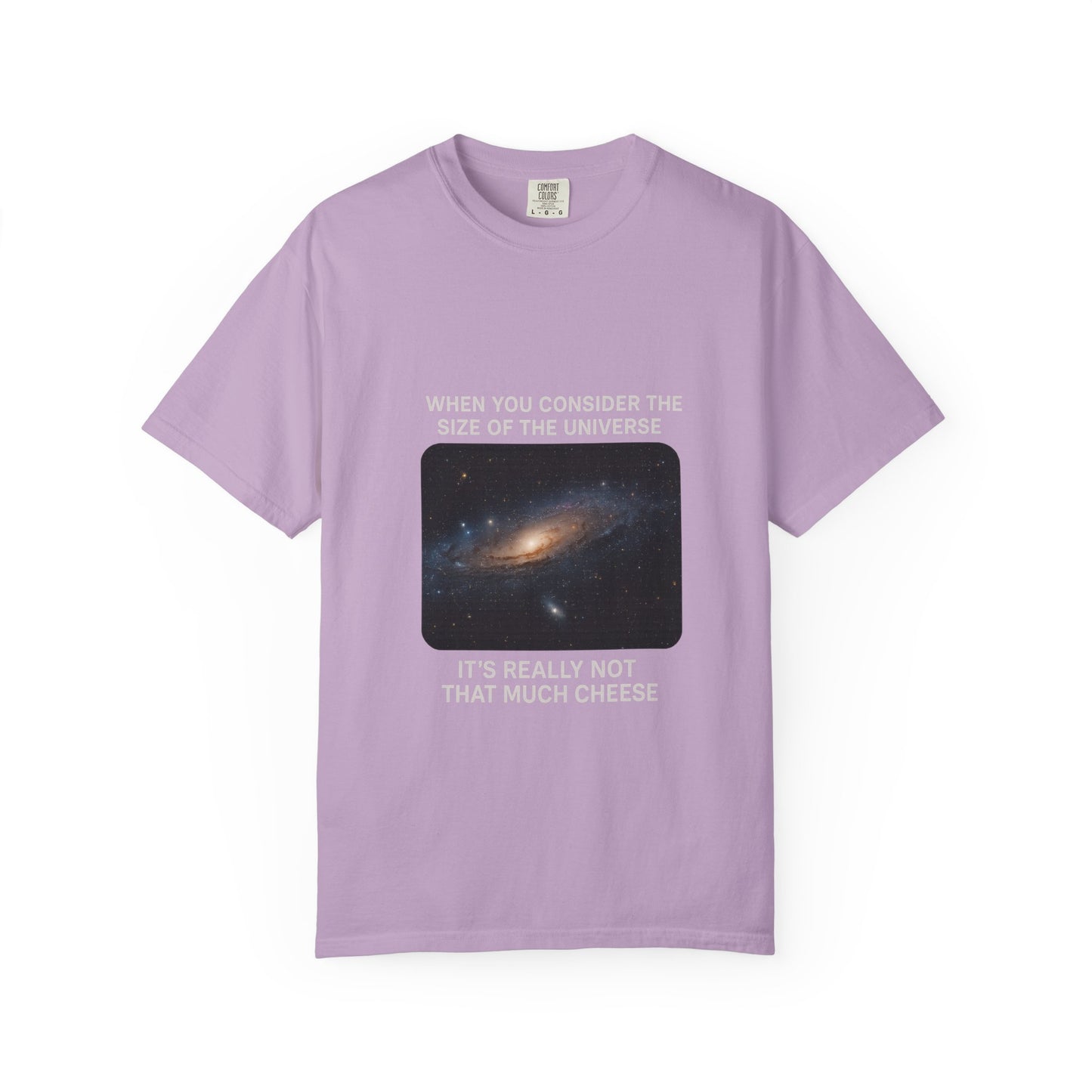 “Cosmic Cheese Perspective” Unisex T-Shirt