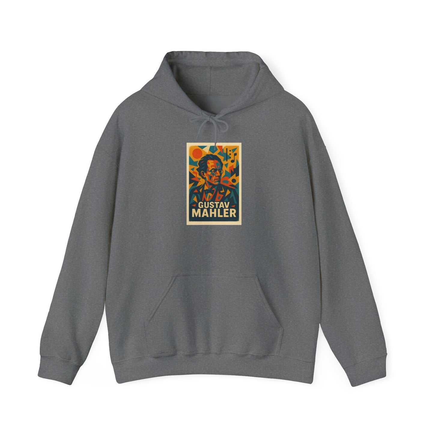 Gustav Mahler Artsy Hoodie, Unisex Music Lover Sweatshirt, Gift for Musicians, Warm Graphic Hoodie, Vintage Style Hoody