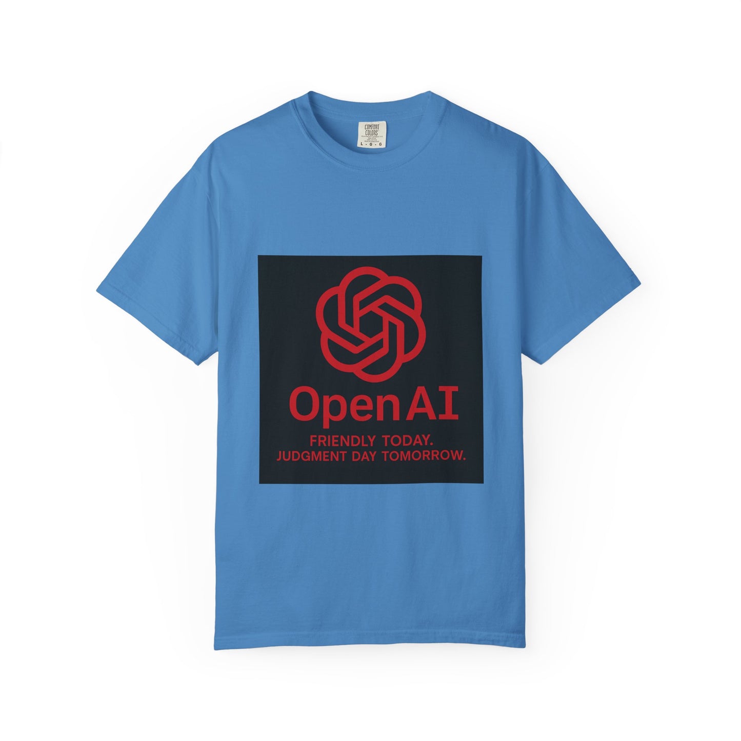 OpenAI Judgment Day Tee – Funny AI Parody Shirt, Tech Humor Graphic Tee