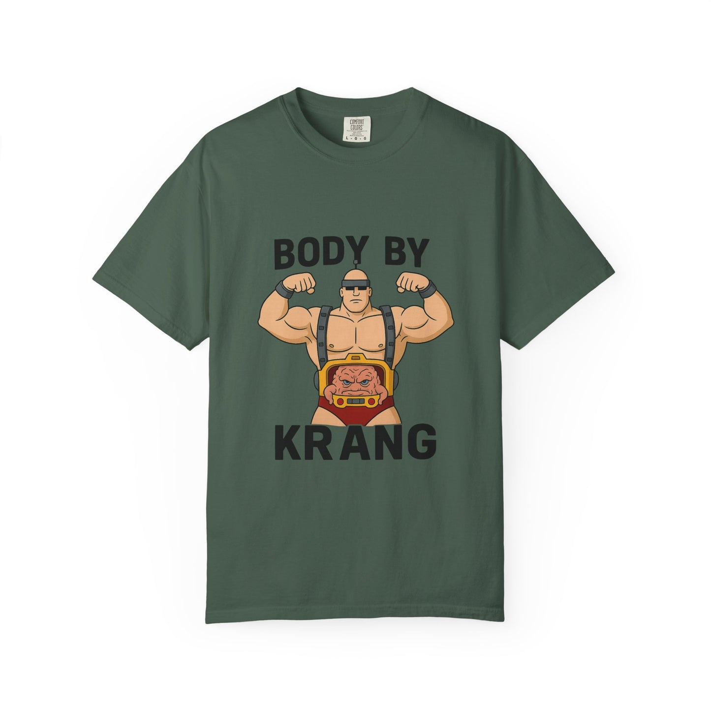 Body by Krang – Flexing Android Villain T Shirt