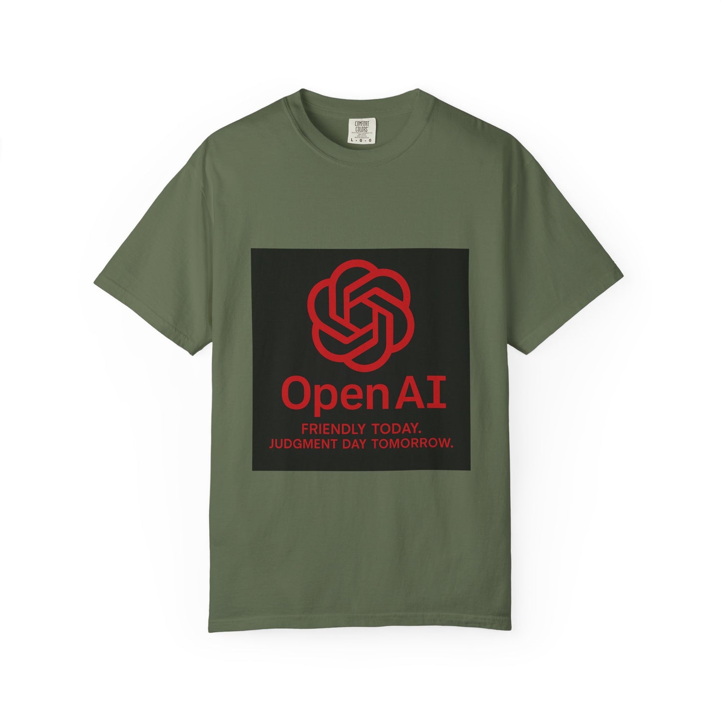 OpenAI Judgment Day Tee – Funny AI Parody Shirt, Tech Humor Graphic Tee