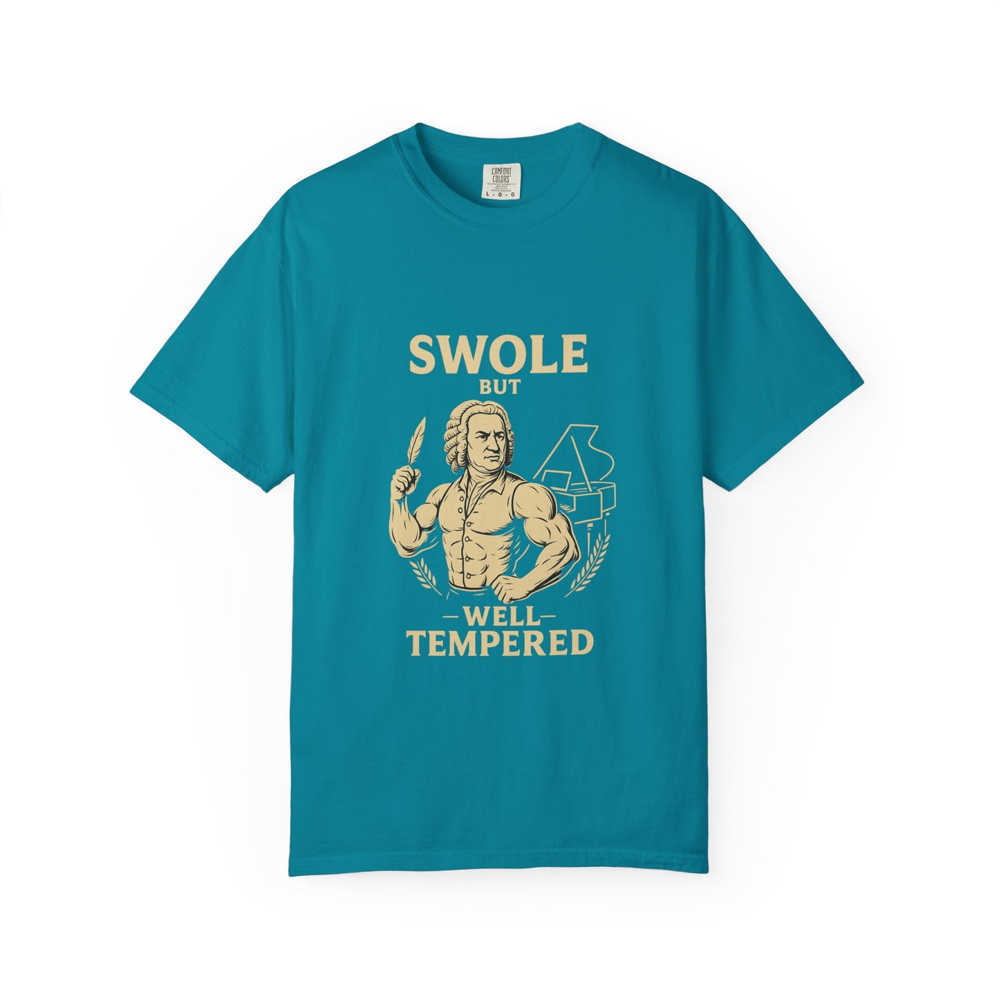 Swole But Well-Tempered Bach Tee – Funny Fitness Shirt for Musicians & Gym Lovers