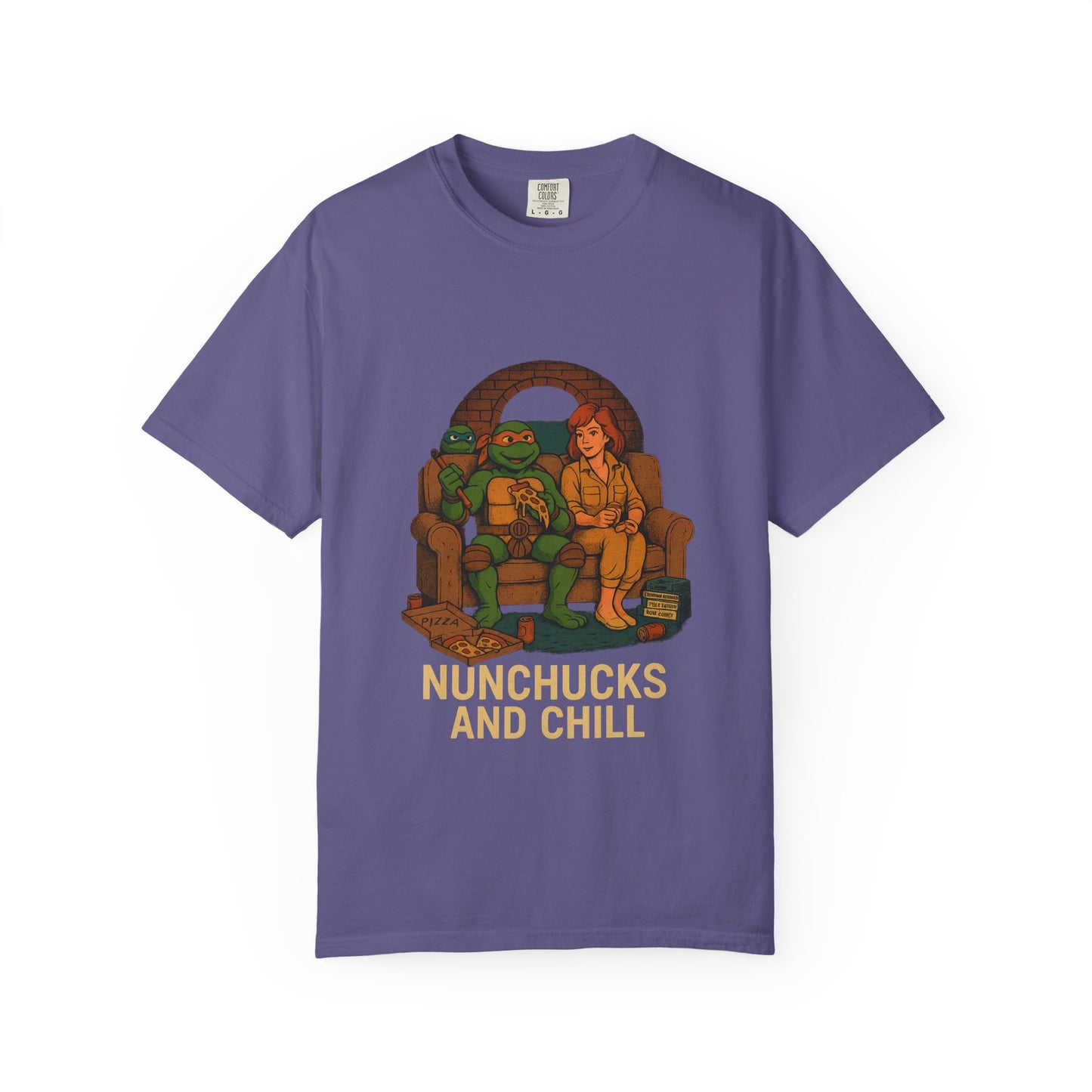 Nunchucks and Chill – TMNT Pizza Night Tee