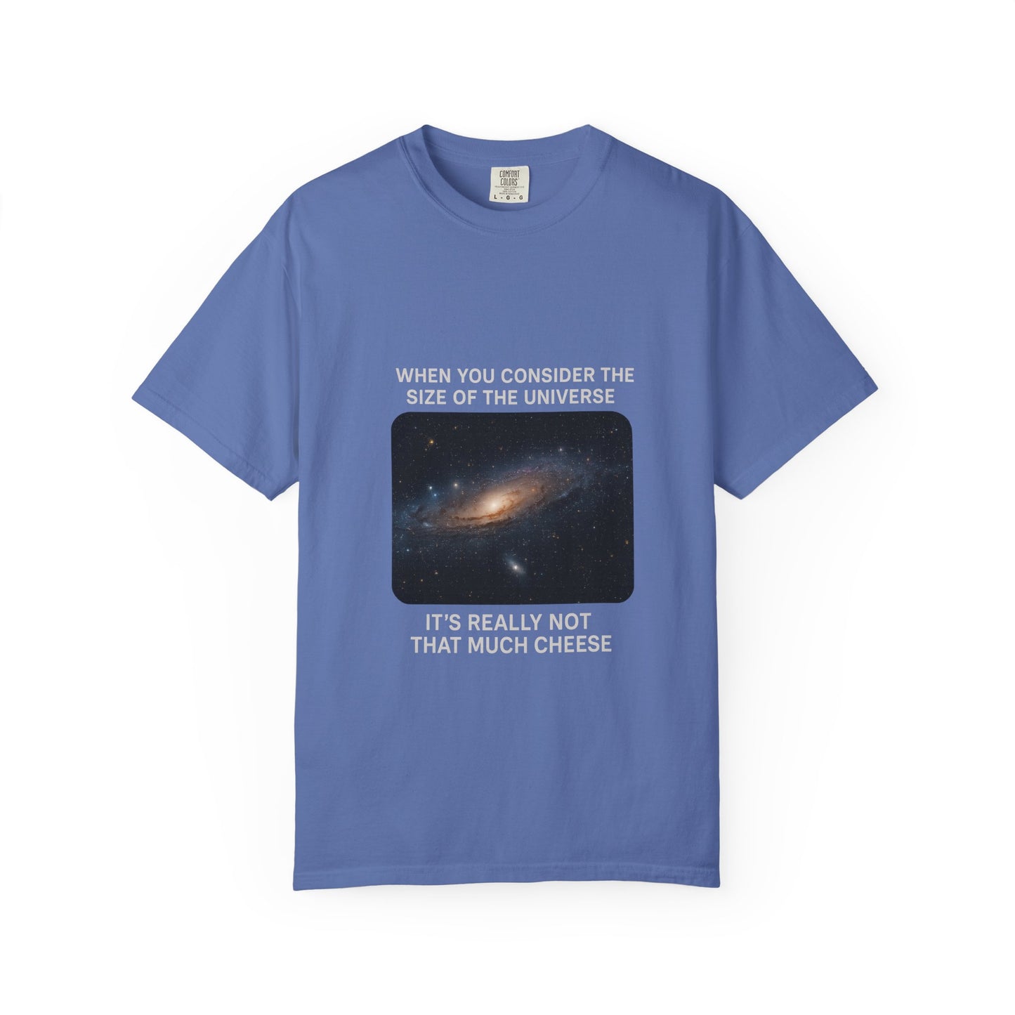 “Cosmic Cheese Perspective” Unisex T-Shirt