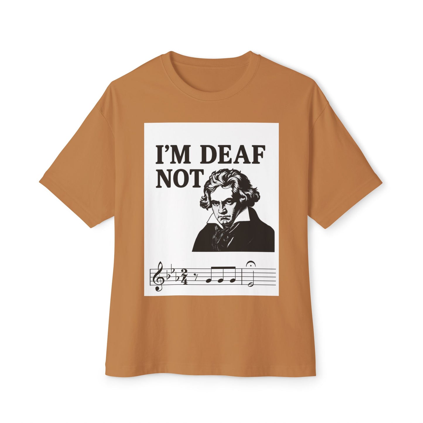 Beethoven Humor Tee, Funny Oversized Shirt for Musicians, Casual Wear, Gift for Music Lovers, Music Themed T-Shirt
