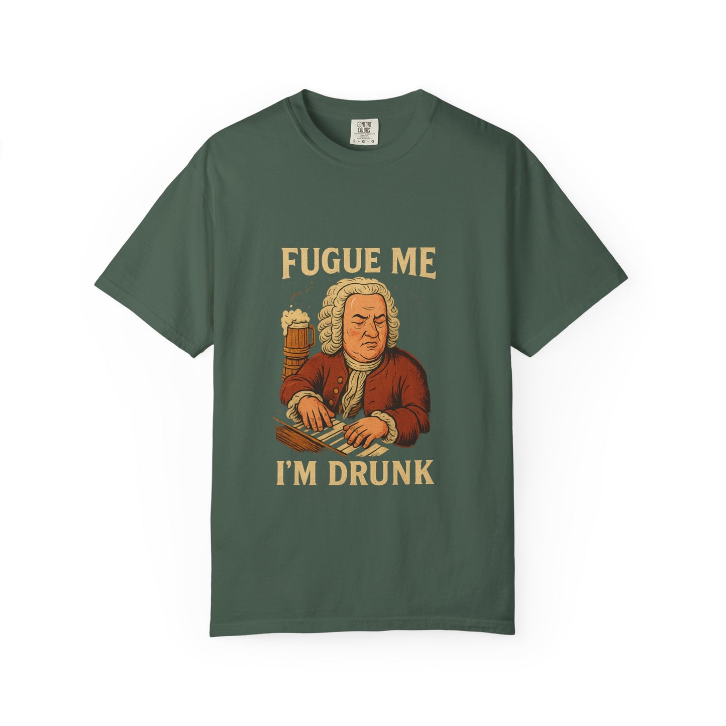 Bach Fugue Me Beer Funny Music-Themed Unisex T-Shirt, Casual Humor Tee, Gift for Musicians, Unique Party Shirt, Holiday Apparel, Comedy Shirt