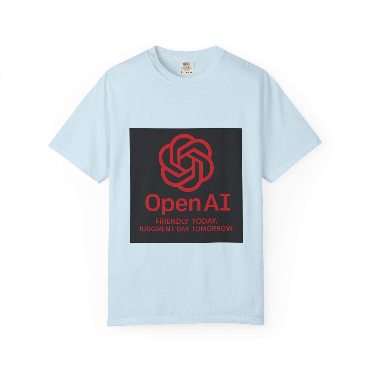 OpenAI Judgment Day Tee – Funny AI Parody Shirt, Tech Humor Graphic Tee