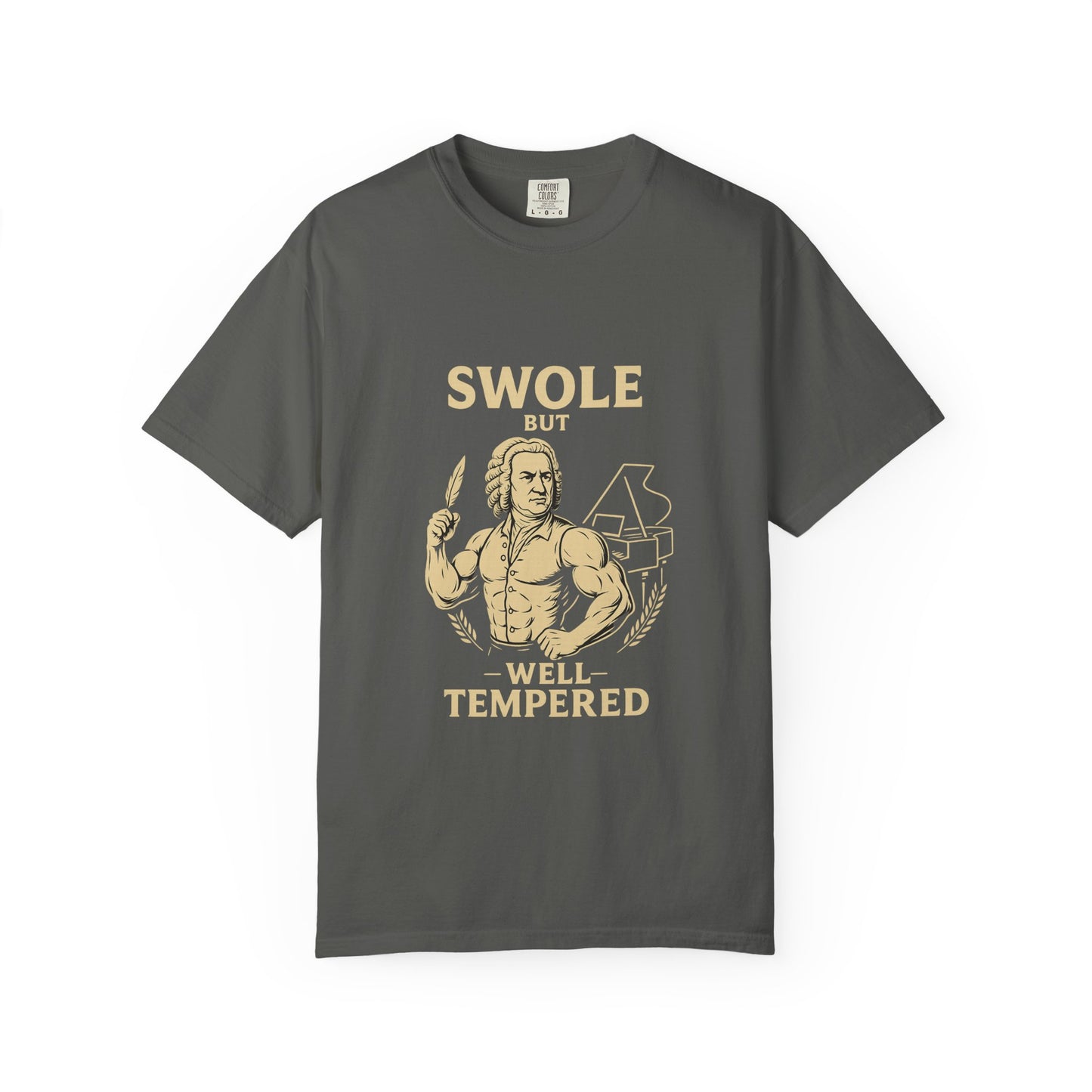 Swole But Well-Tempered Bach Tee – Funny Fitness Shirt for Musicians & Gym Lovers