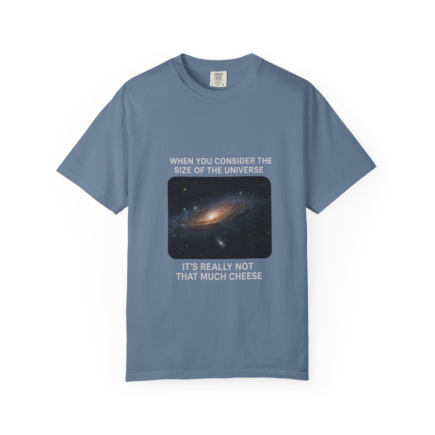 “Cosmic Cheese Perspective” Unisex T-Shirt