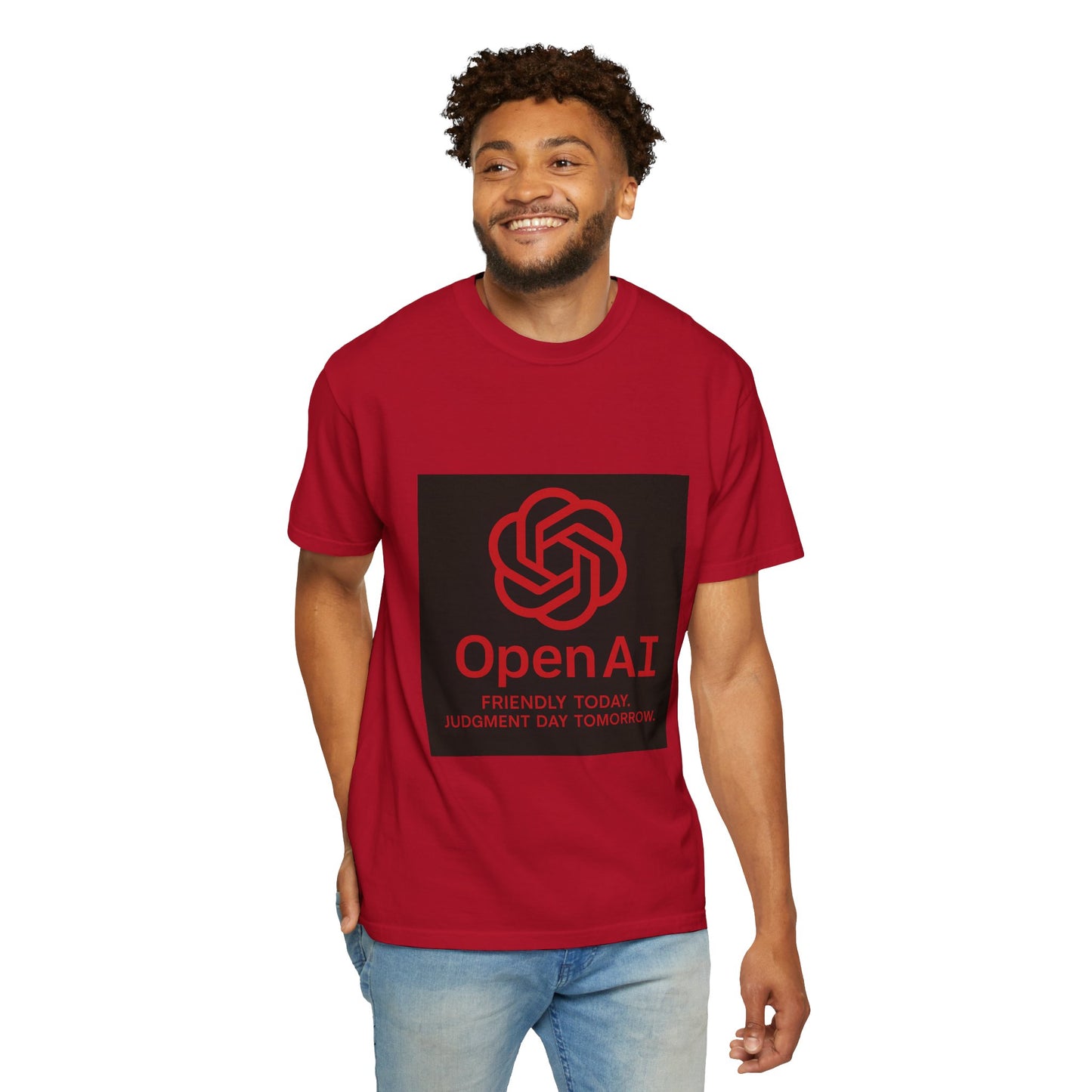 OpenAI Judgment Day Tee – Funny AI Parody Shirt, Tech Humor Graphic Tee