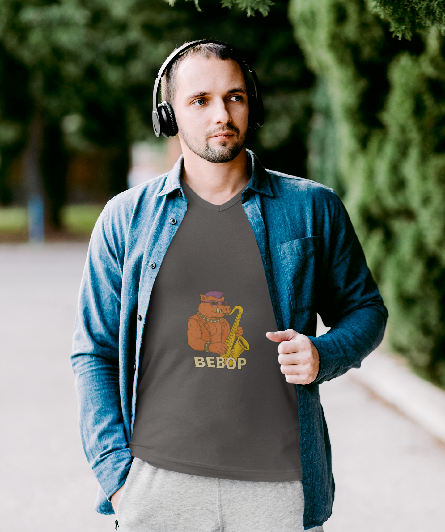 Bebop Saxophone Tee – TMNT Jazz Punk Parody Shirt