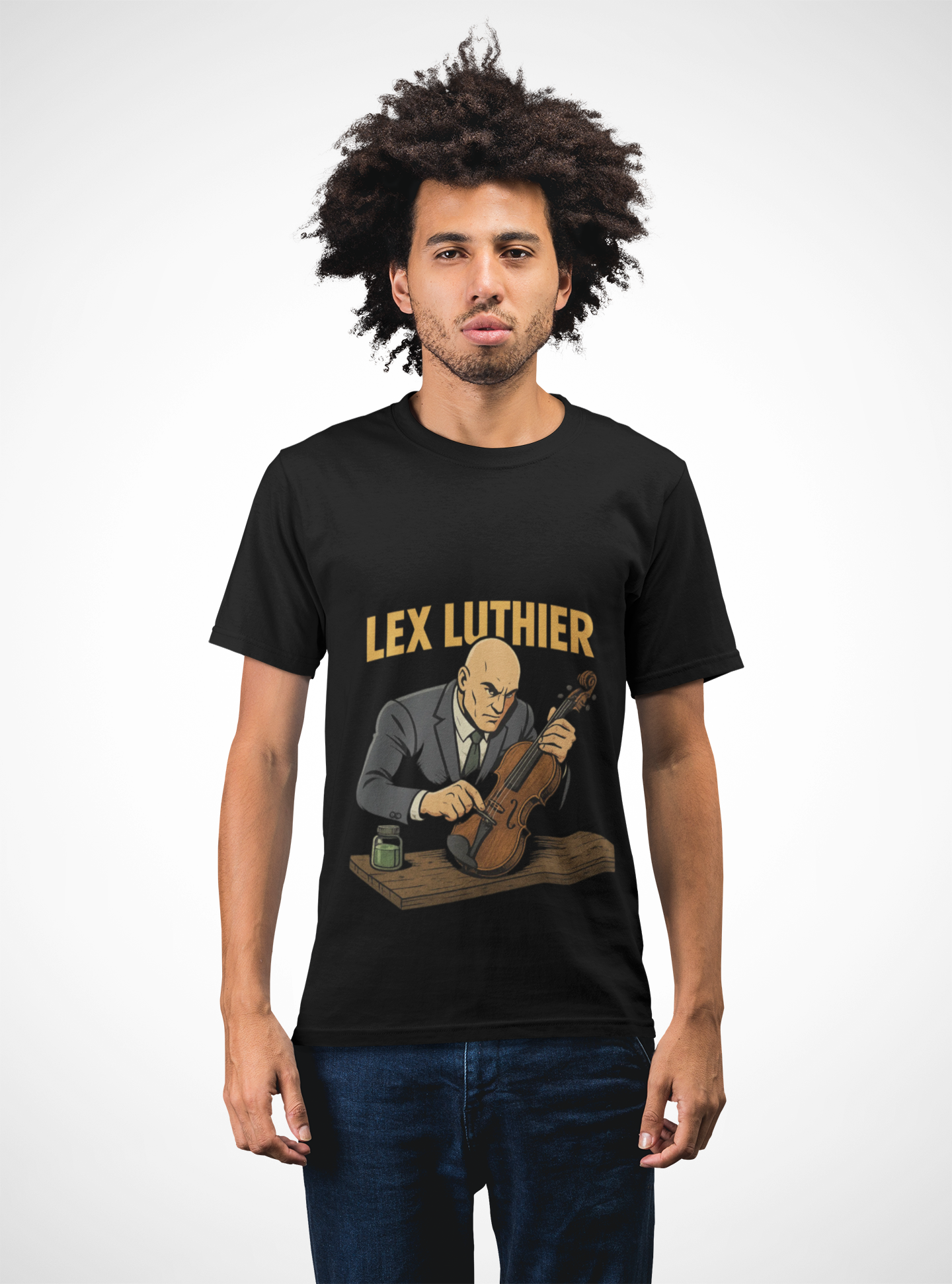 Lex Luthier – Comic Book Violin Villain T-Shirt