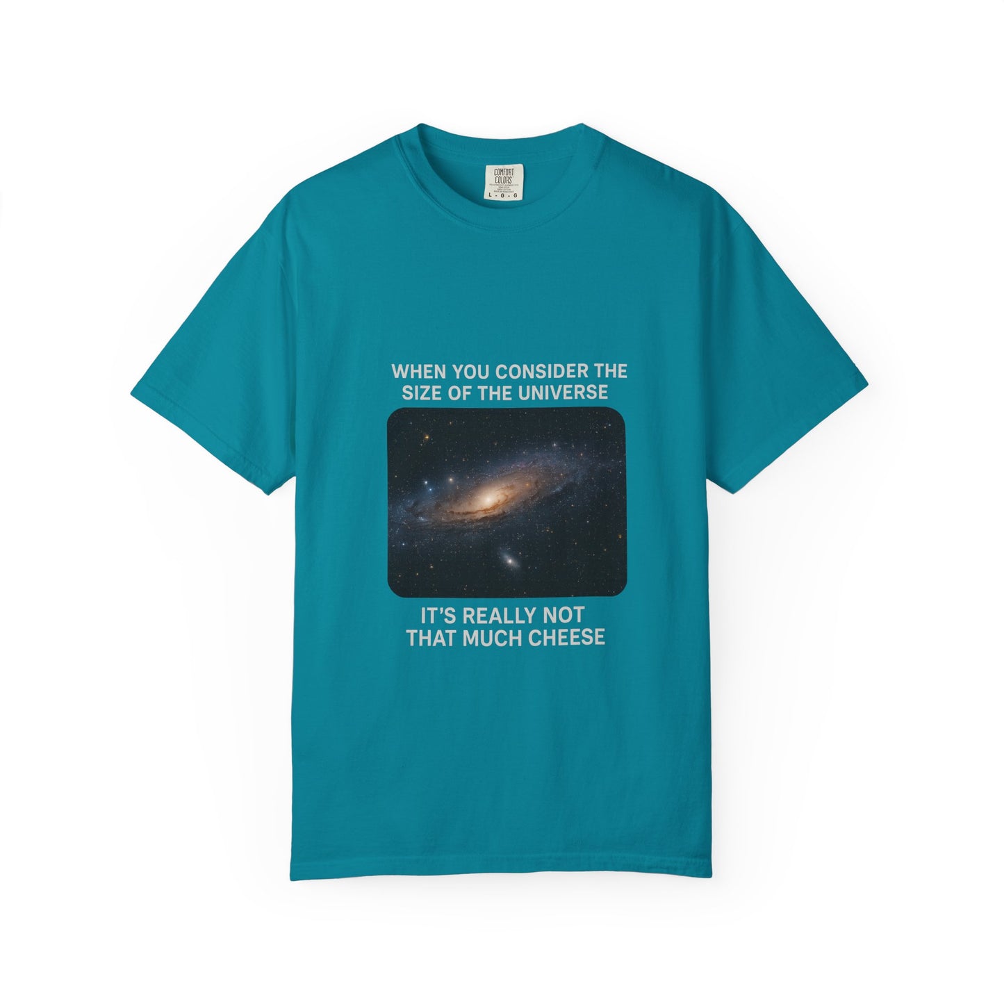 “Cosmic Cheese Perspective” Unisex T-Shirt