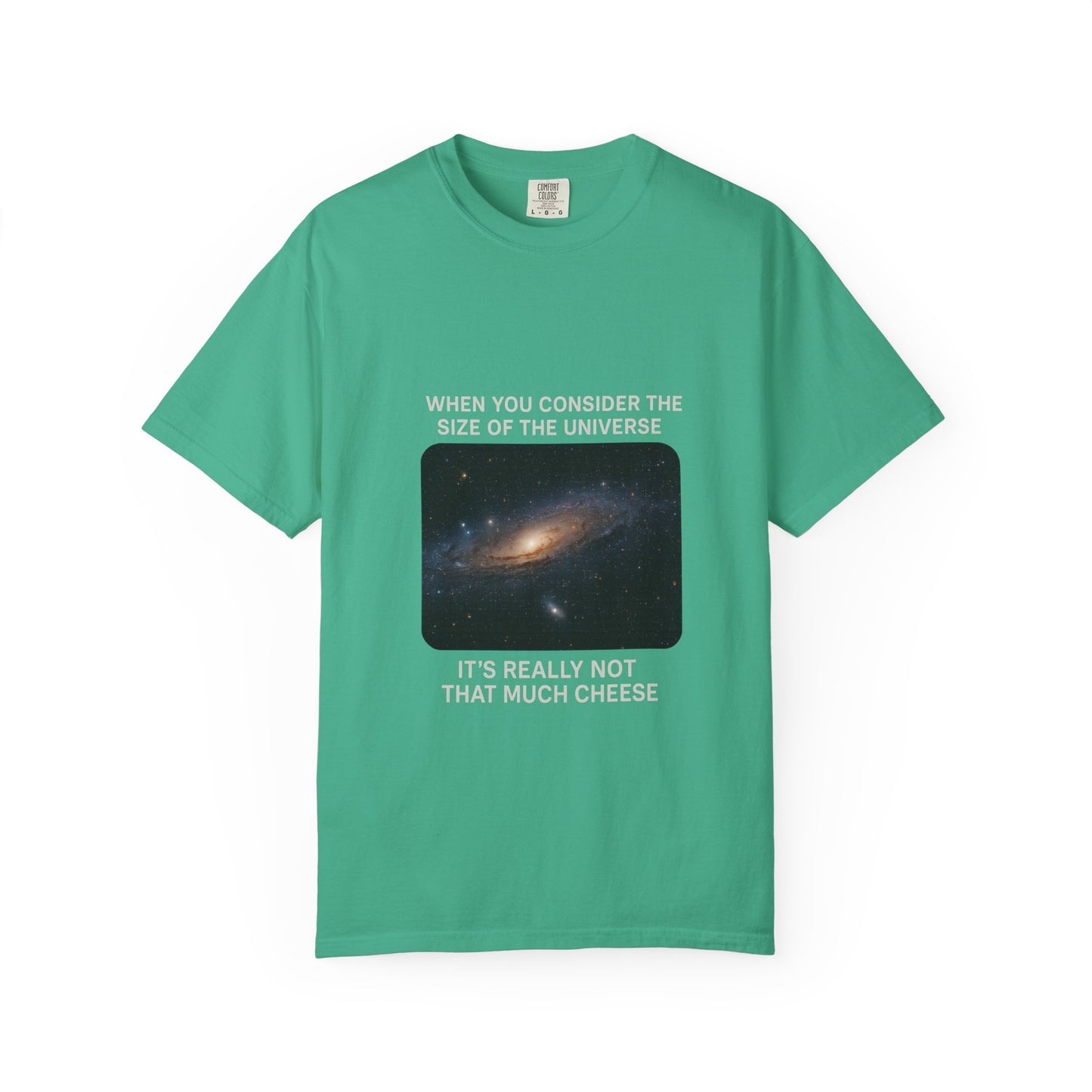 “Cosmic Cheese Perspective” Unisex T-Shirt