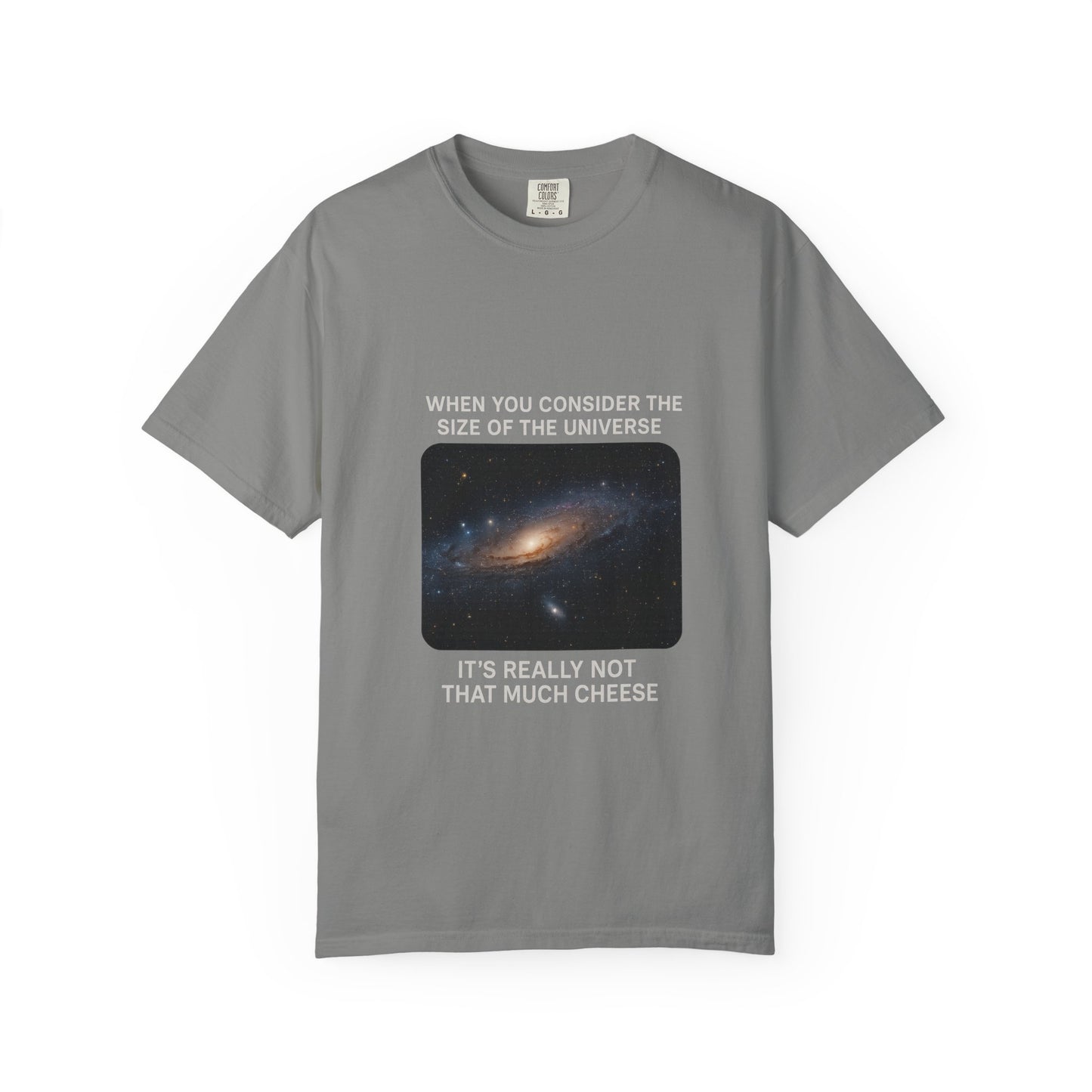 “Cosmic Cheese Perspective” Unisex T-Shirt