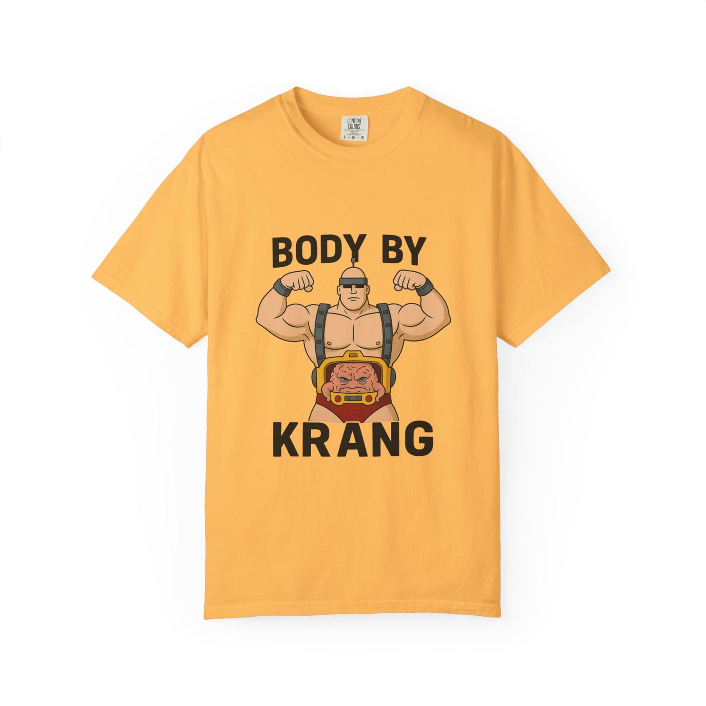 Body by Krang – Flexing Android Villain T Shirt