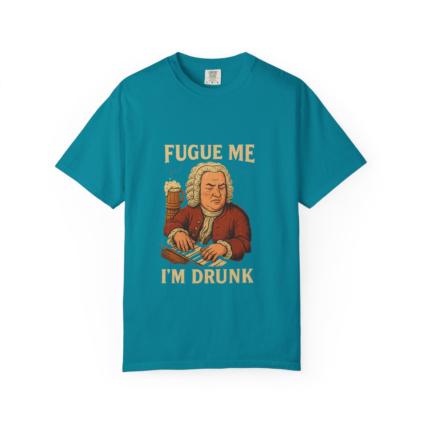 Bach Fugue Me Beer Funny Music-Themed Unisex T-Shirt, Casual Humor Tee, Gift for Musicians, Unique Party Shirt, Holiday Apparel, Comedy Shirt