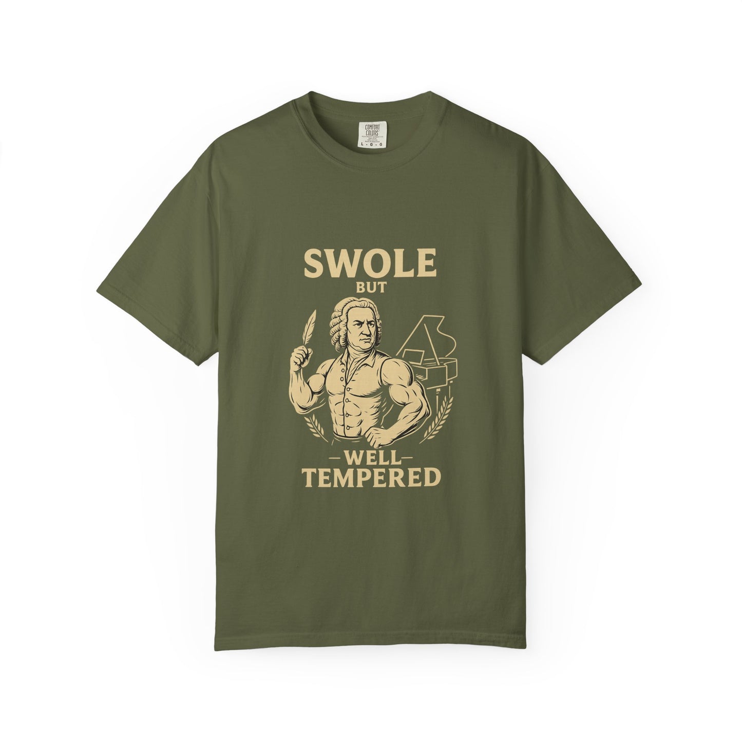 Swole But Well-Tempered Bach Tee – Funny Fitness Shirt for Musicians & Gym Lovers