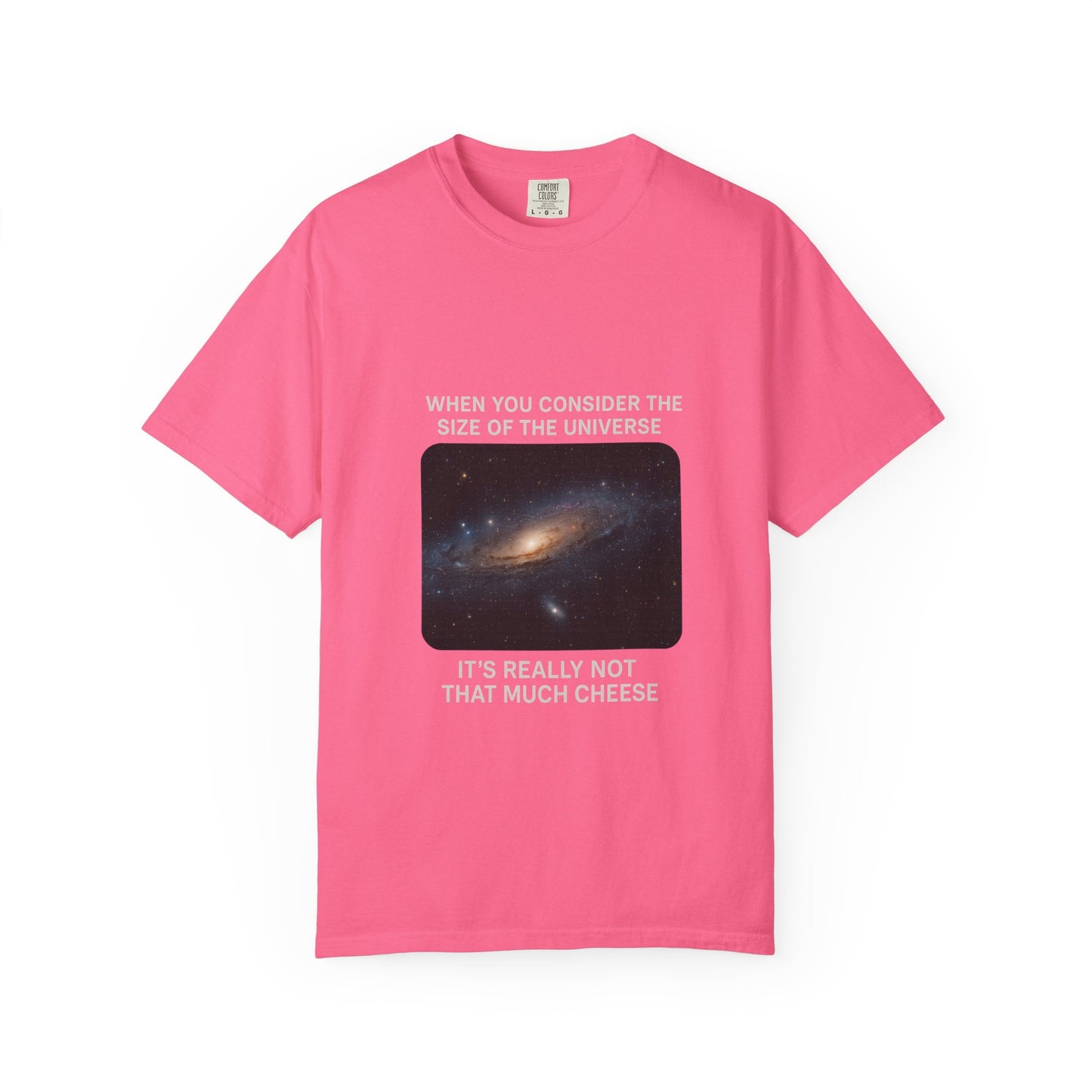“Cosmic Cheese Perspective” Unisex T-Shirt