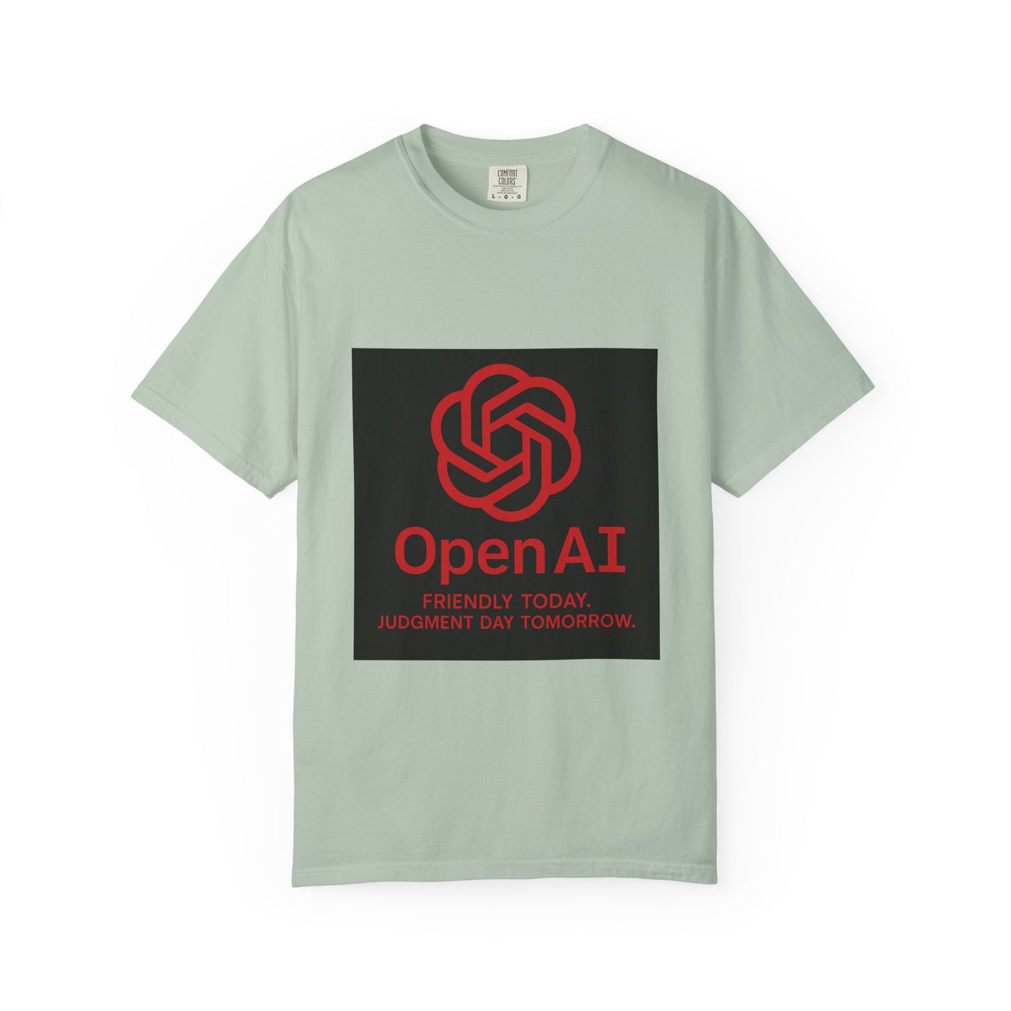 OpenAI Judgment Day Tee – Funny AI Parody Shirt, Tech Humor Graphic Tee