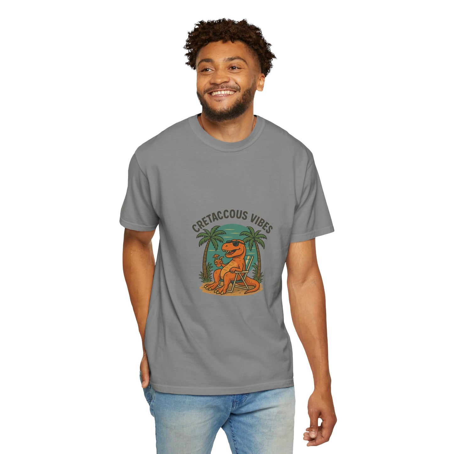 Cretaceous Vibes Only – Retro Dinosaur Tee for Summer Chill & Prehistoric Thrills